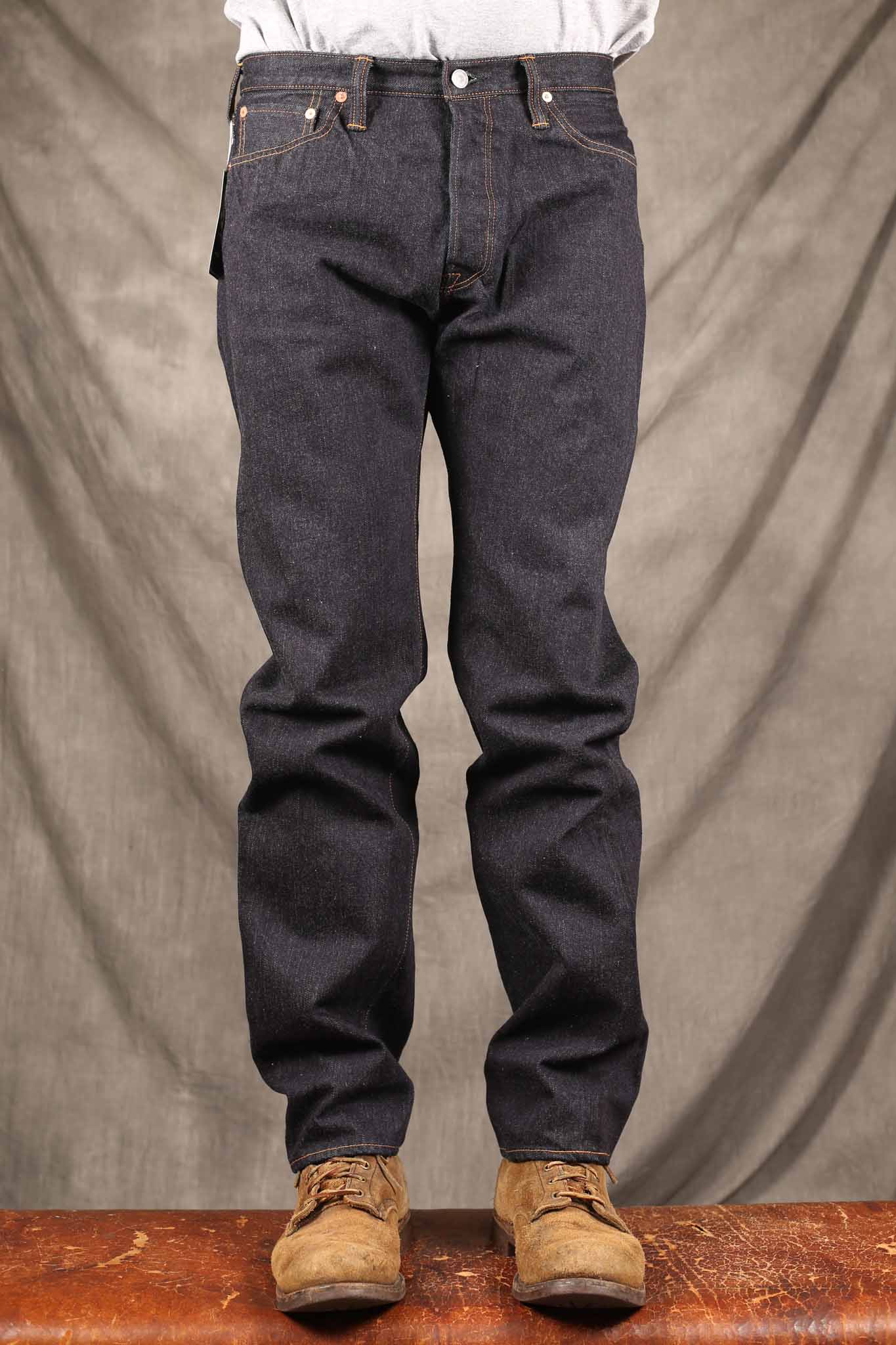 THE FLAT HEAD - FN-3009 Tapered Rinsed Jeans LT Zimbabwe Cotton