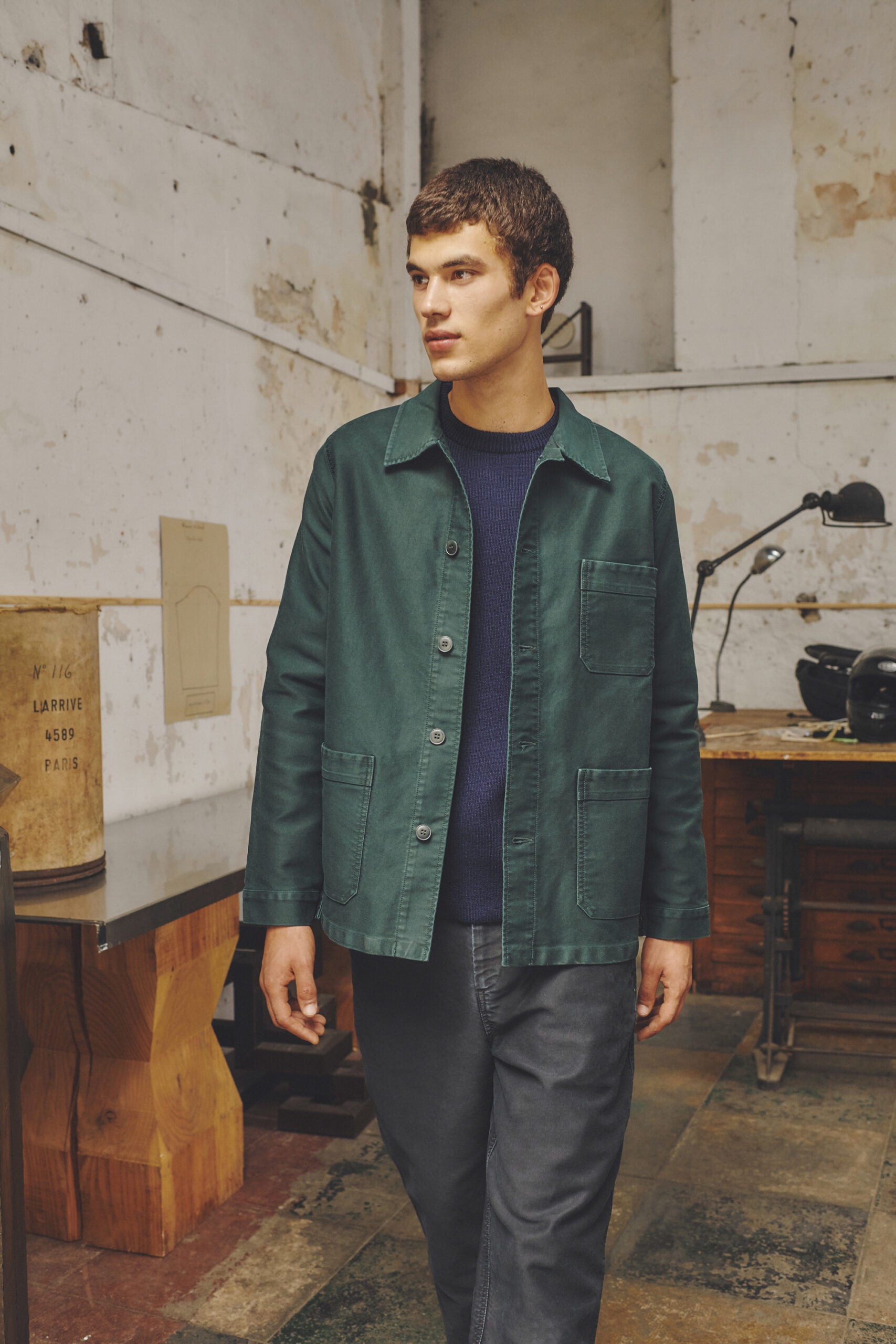 Le Mont St. Michel The Real Work Jacket Forest Green