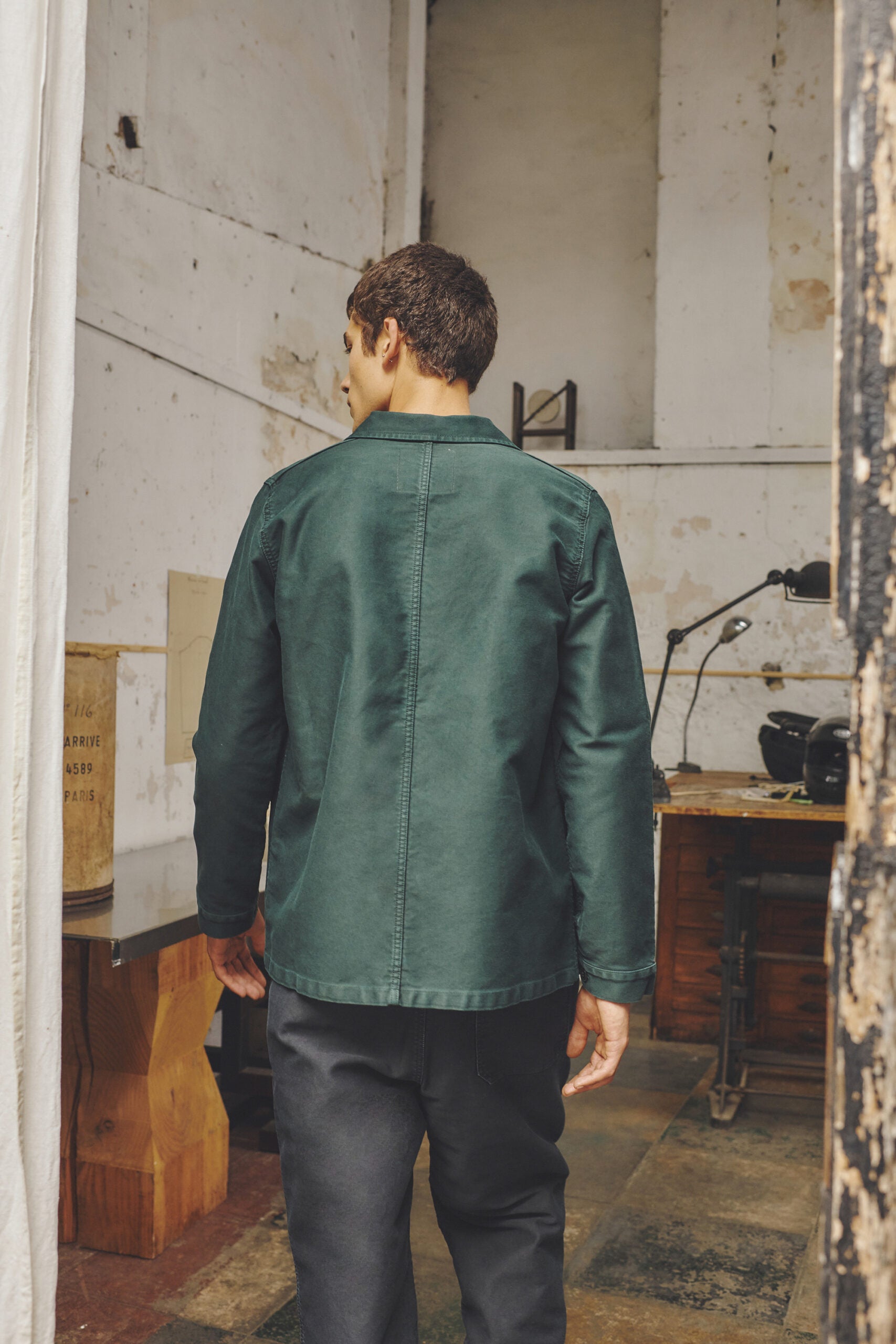 Le Mont St. Michel The Real Work Jacket Forest Green