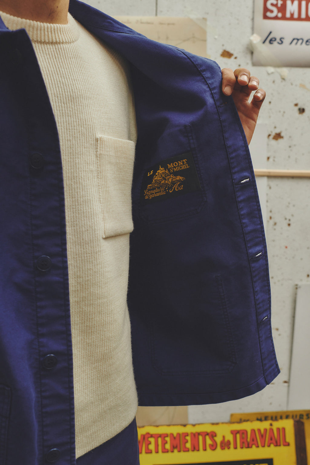 Le Mont St. Michel The Real Work Jacket Blue