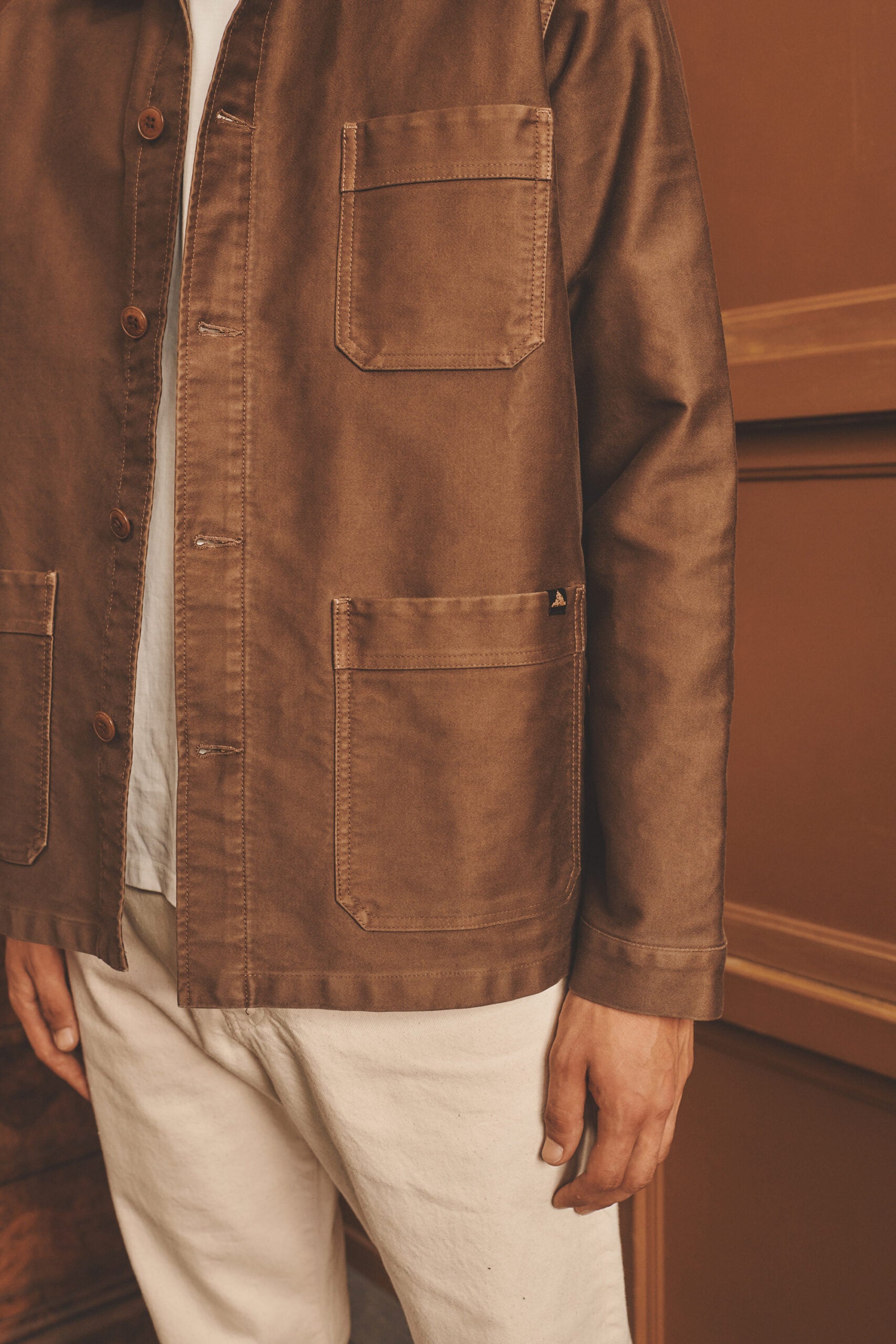 Le Mont St. Michel The Real Work Jacket Brown
