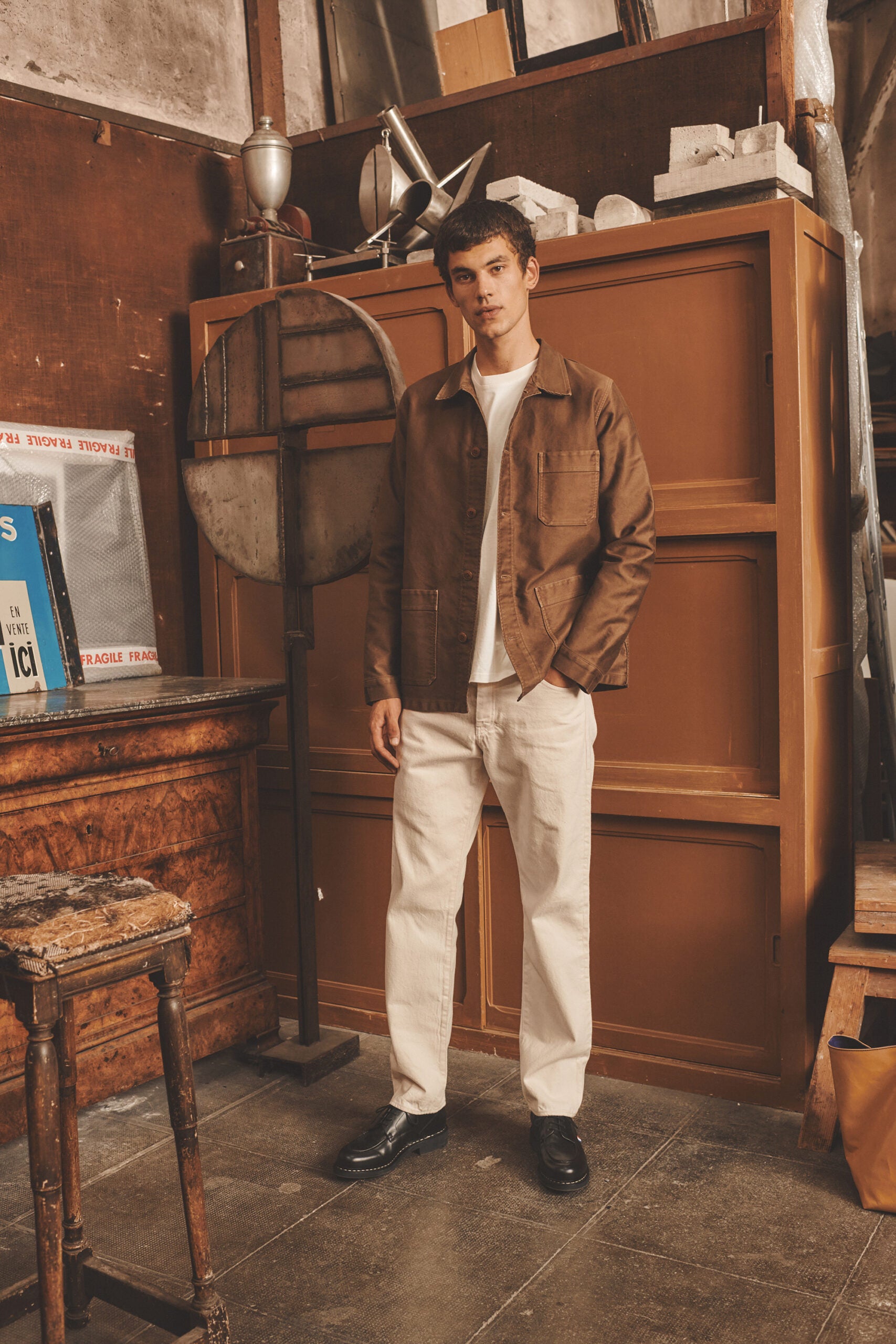 Le Mont St. Michel The Real Work Jacket Brown