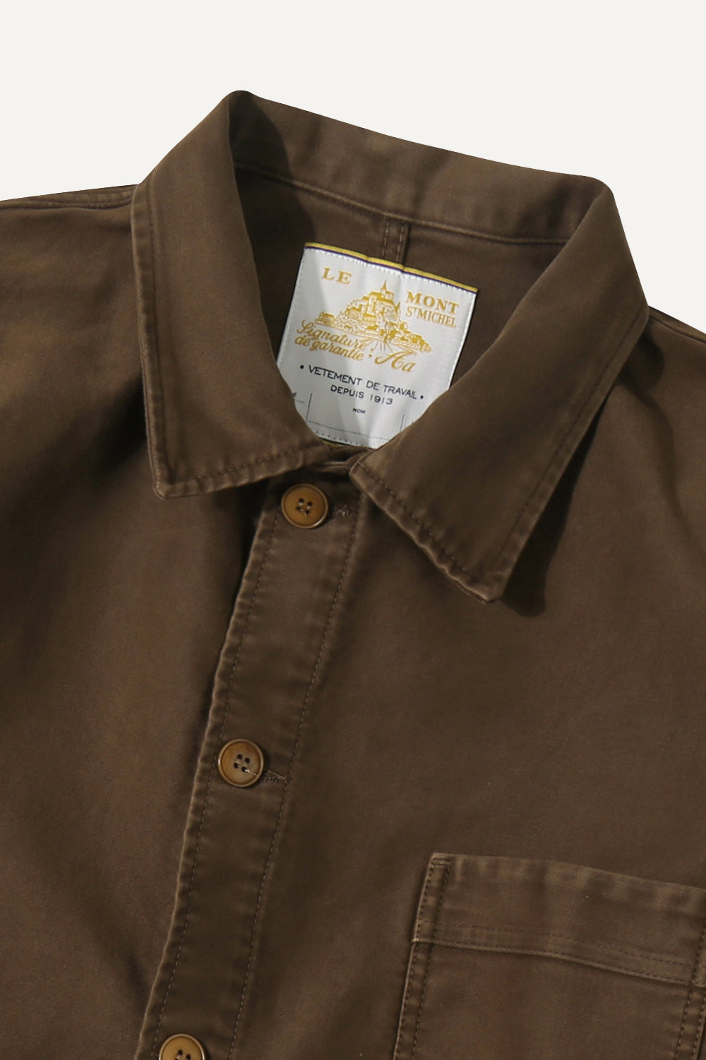 Le Mont St. Michel The Real Work Jacket Brown