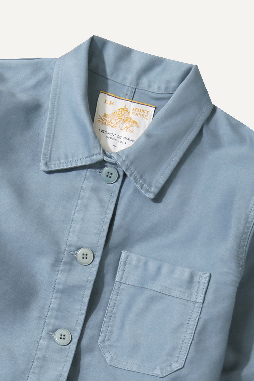 Le Mont St. Michel Womens The Real Work Jacket Sky Blue