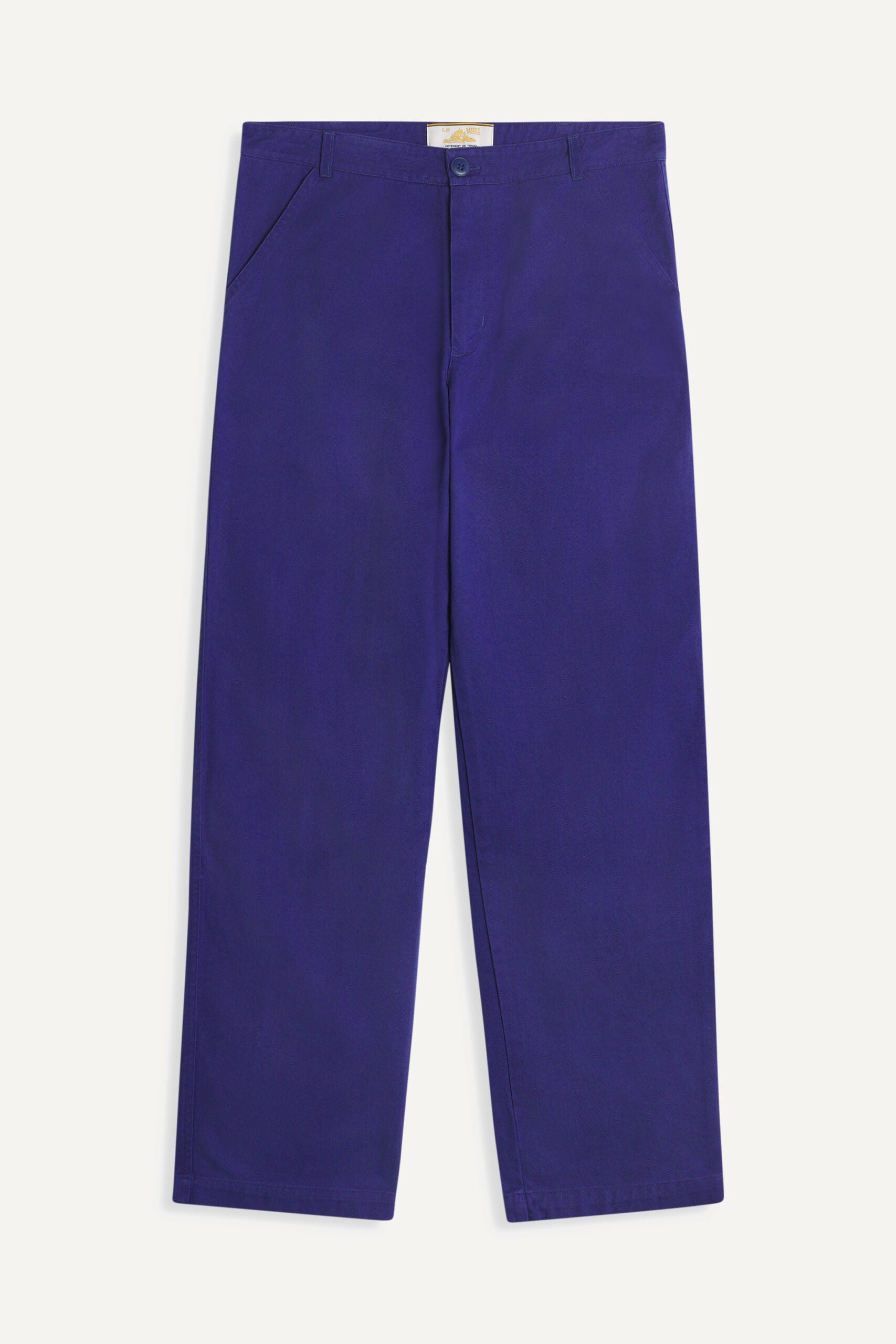 Le Mont St. Michel Paul twill Serge Work Trousers Vivid Blue