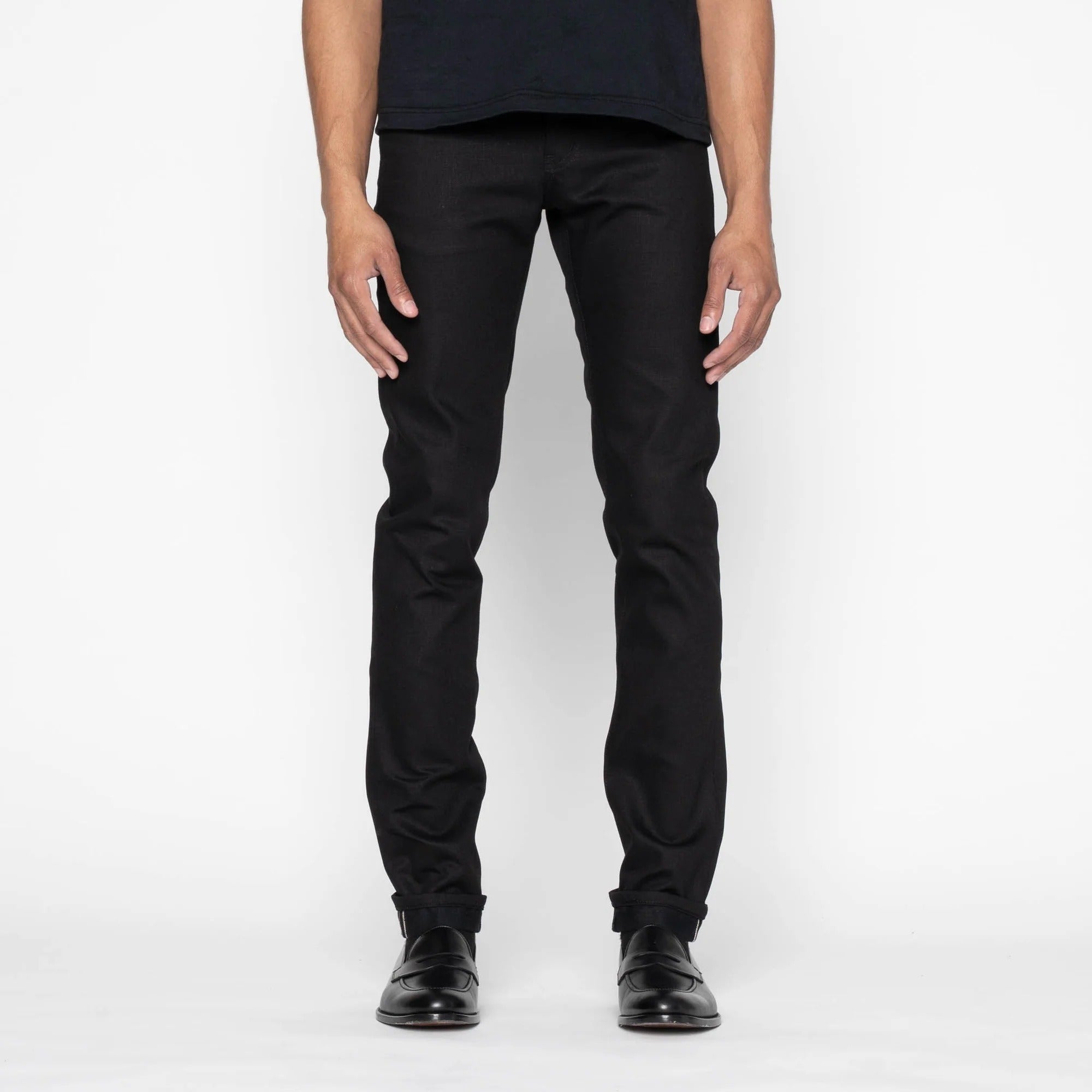Naked and Famous Super Guy - 13oz Solid Black Selvedge