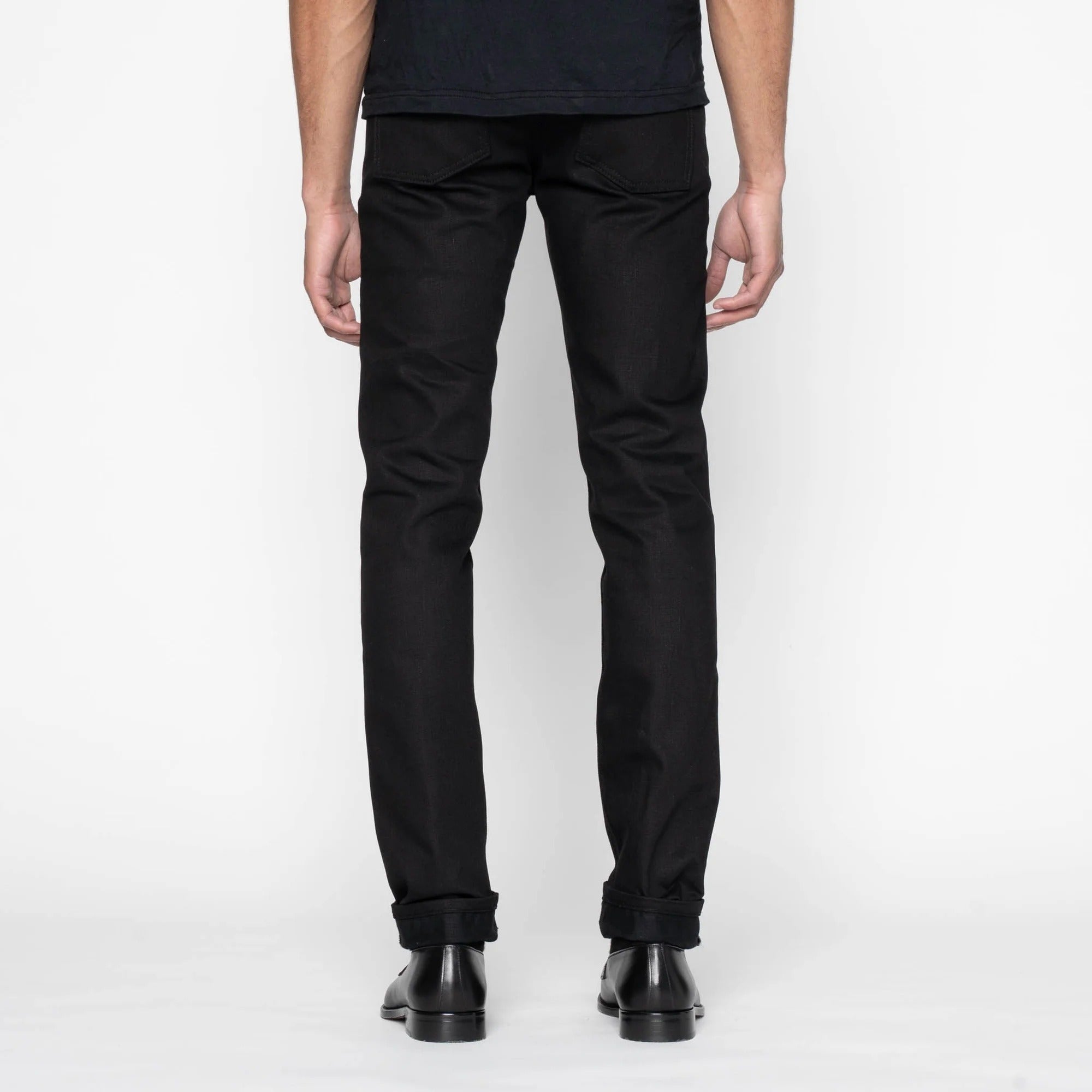Naked and Famous Super Guy - 13oz Solid Black Selvedge