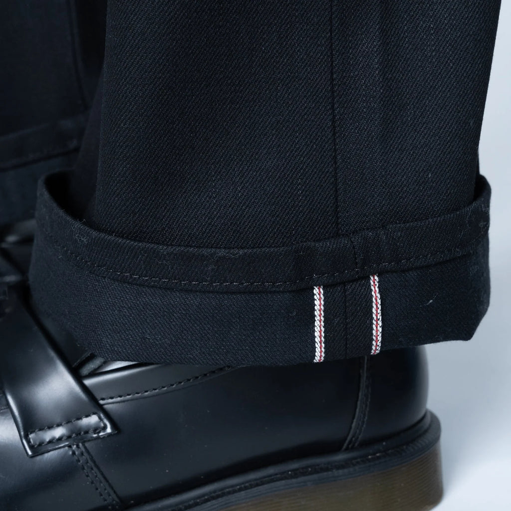 Naked and Famous Goovy Guy 13 oz Solid Black Selvedge