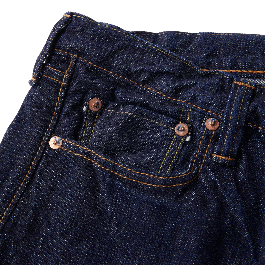 Fullcount 1108W 13.7oz Slim Straight Denim Once Washed Denim