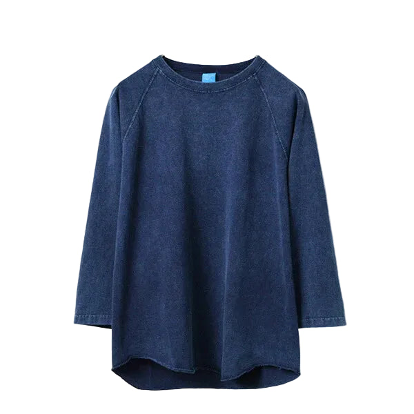 GOOD ON -Raglan  Baseball Tee - Indigo LS