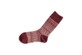 Nishiguchi Kutsushita WOOL JACQUARD SOCKS - WINE