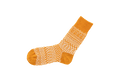 Nishiguchi Kutsushita WOOL JACQUARD SOCKS - LANTERN ORANGE