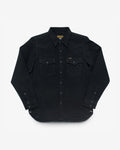Iron Heart IHSH-218-BLK 12oz Selvedge Denim Western Shirt "The Johnny Cash III" - Black