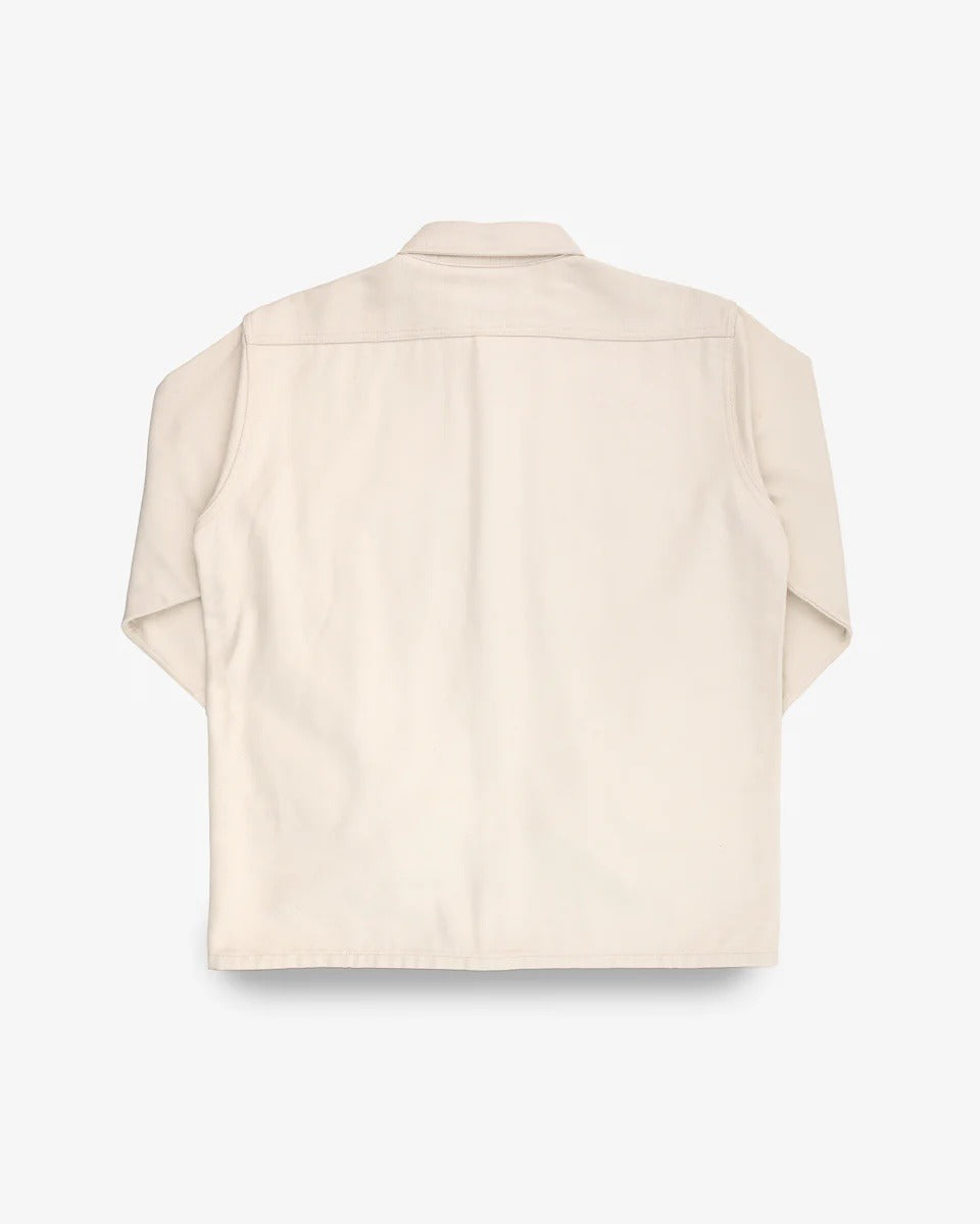 Iron Heart IHSH-423-IVO 13oz Oxford Cloth Work Overshirt - Ivory