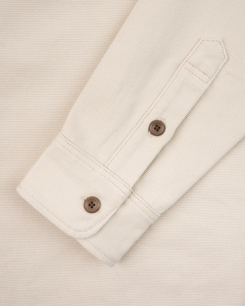 Iron Heart IHSH-423-IVO 13oz Oxford Cloth Work Overshirt - Ivory