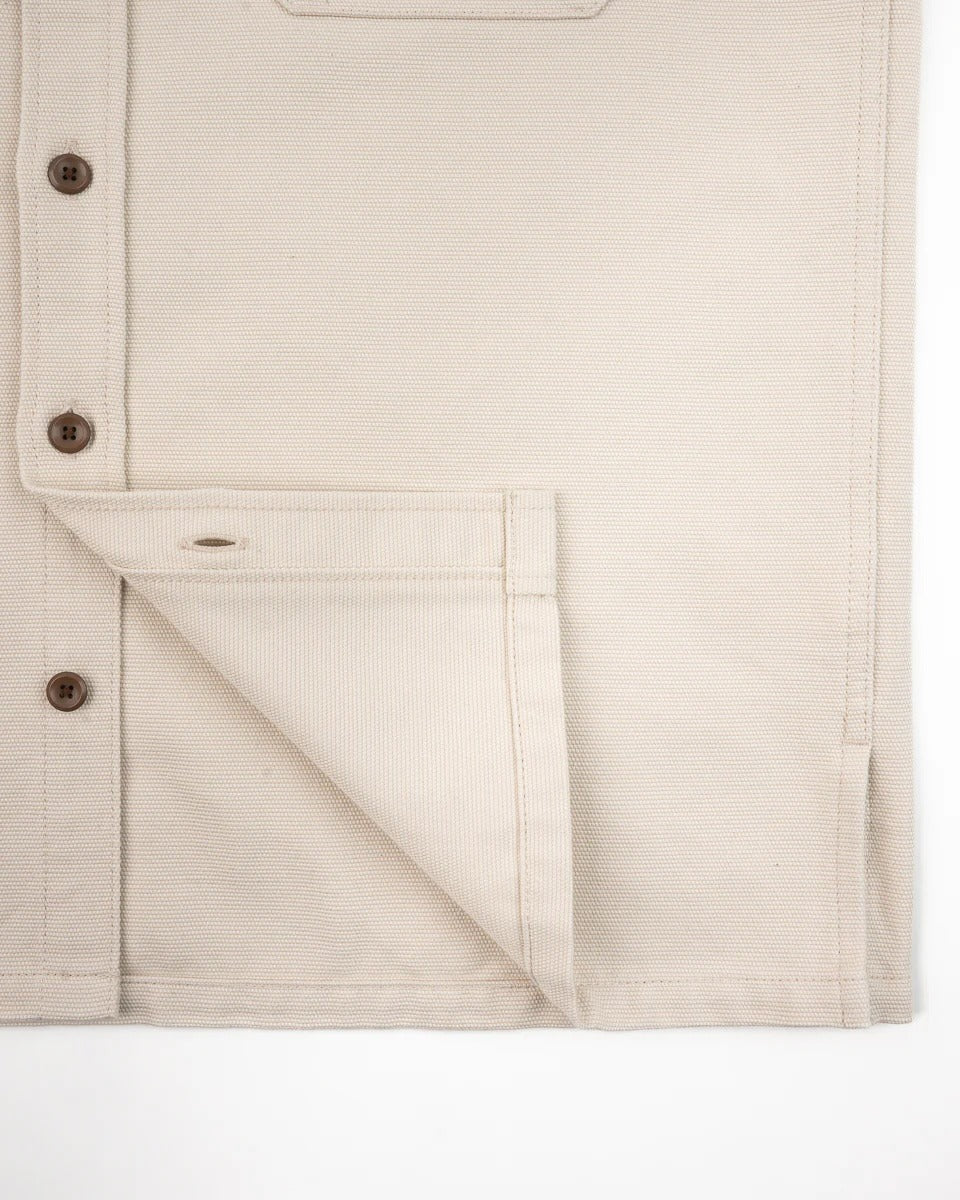 Iron Heart IHSH-423-IVO 13oz Oxford Cloth Work Overshirt - Ivory