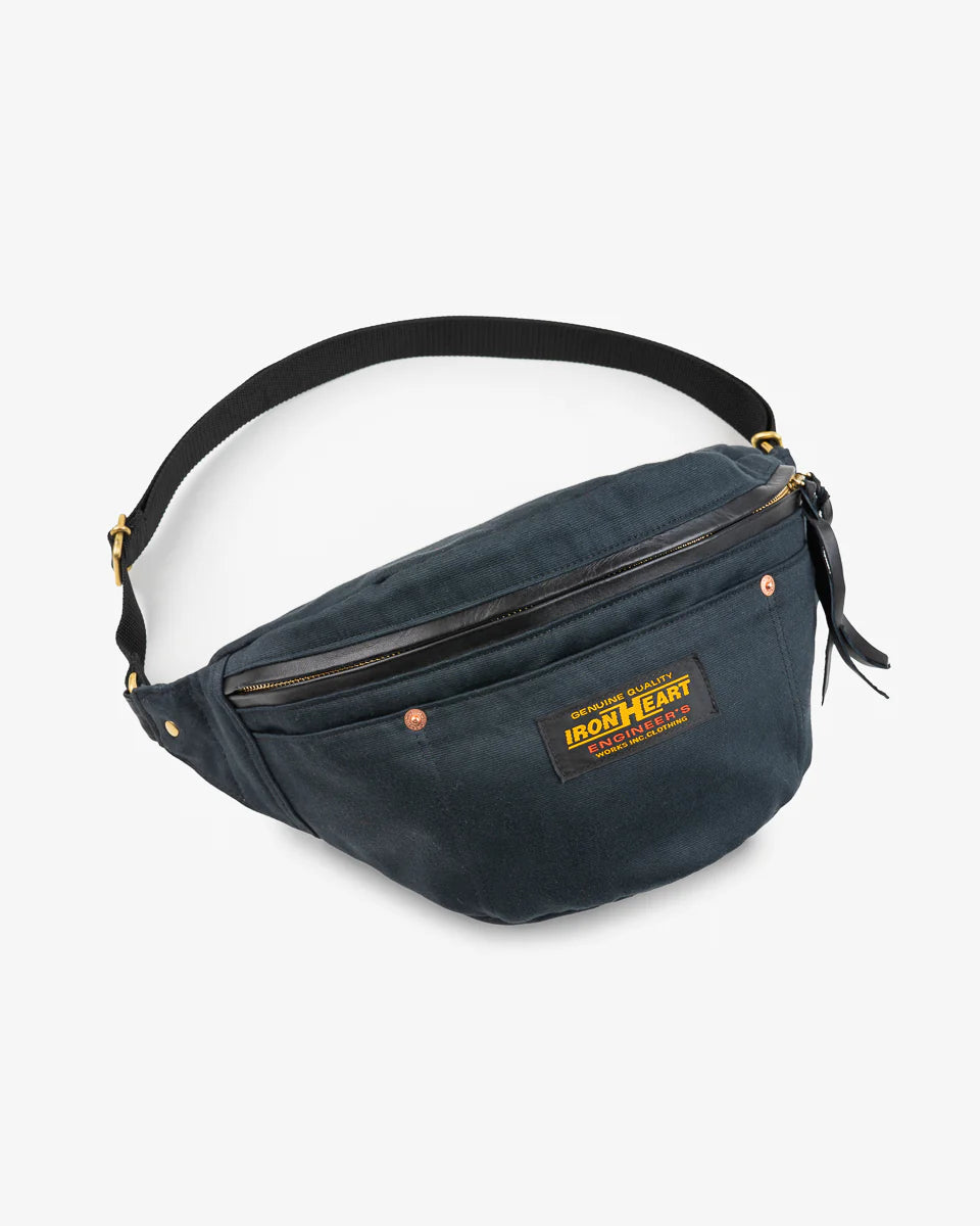 IRON HEART IHE-53 12oz Whipcord Waist Bag Navy