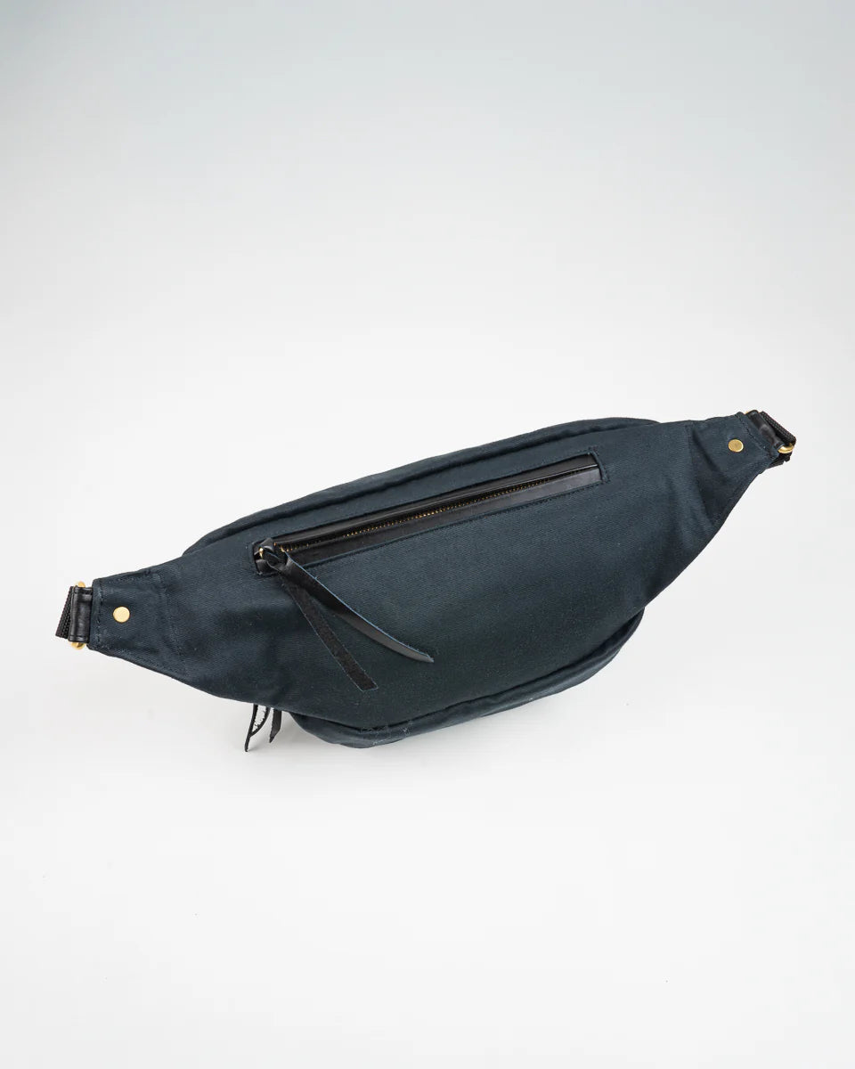 IRON HEART IHE-53 12oz Whipcord Waist Bag Navy