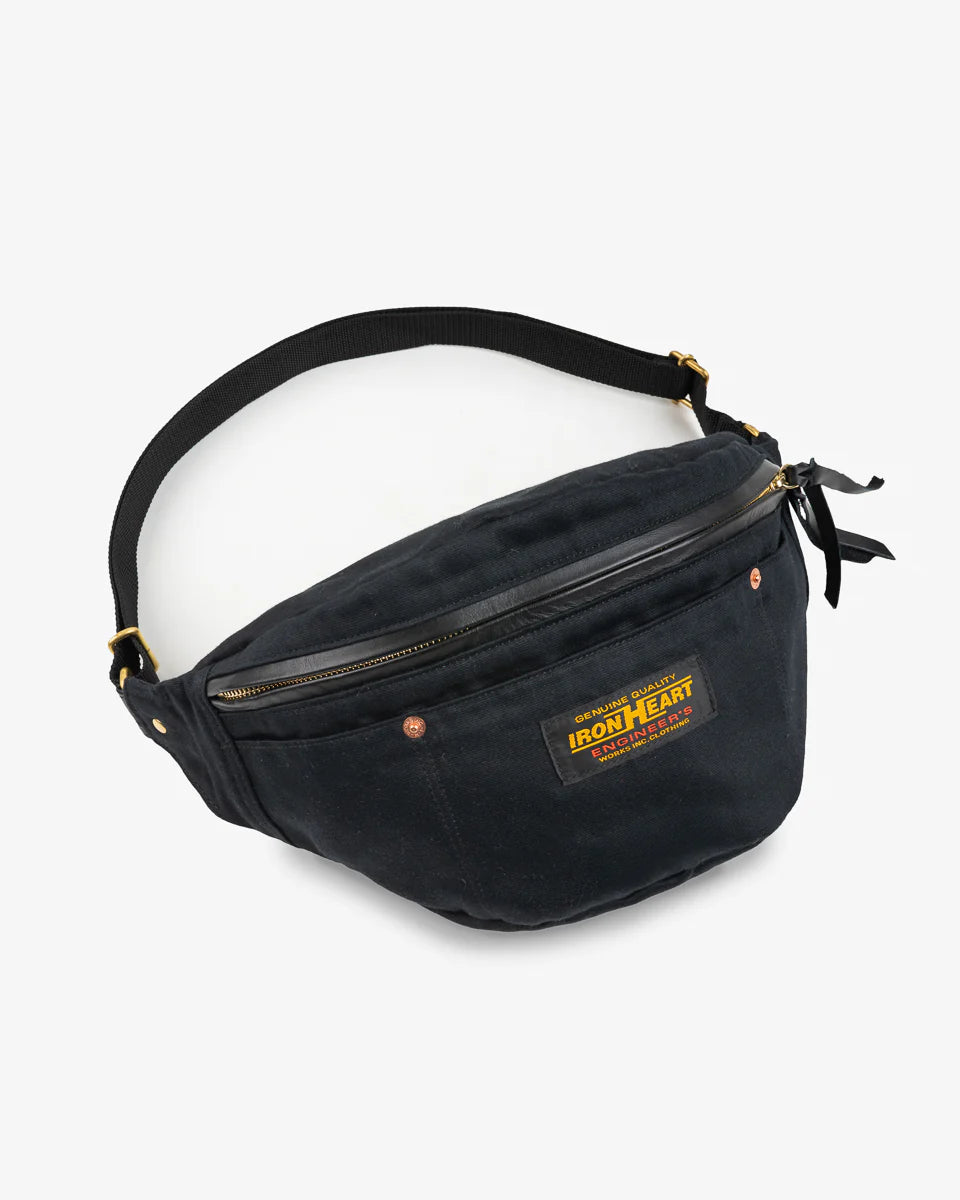IRON HEART IHE-53 12oz Whipcord Waist Bag Black