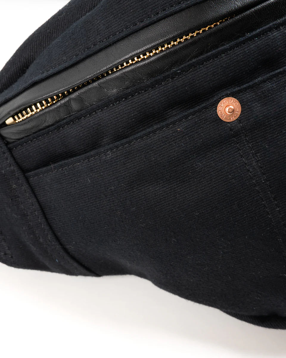 IRON HEART IHE-53 12oz Whipcord Waist Bag Black