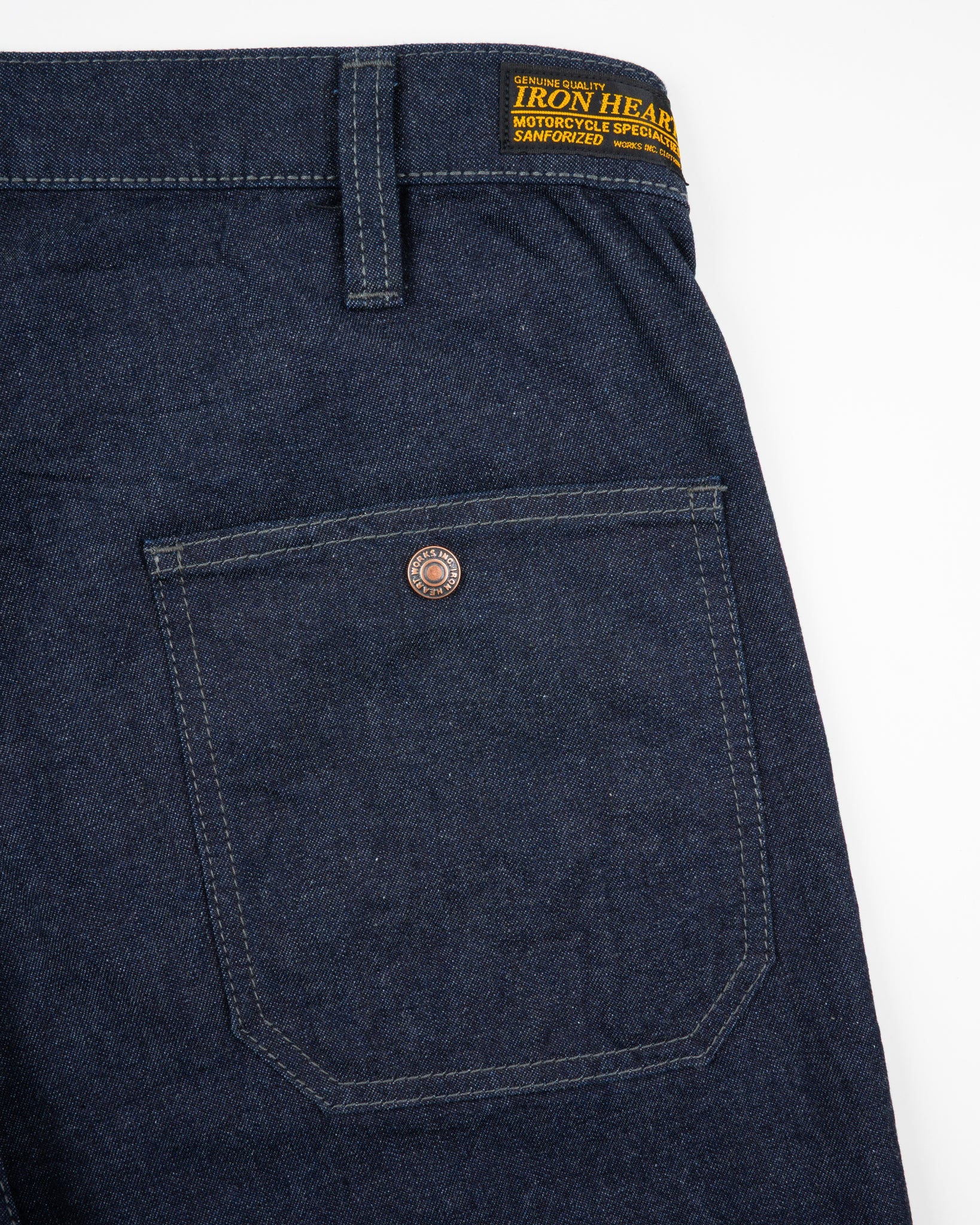 Iron Heart IH-741-IND - 10oz Double Front Denim Shorts - Indigo