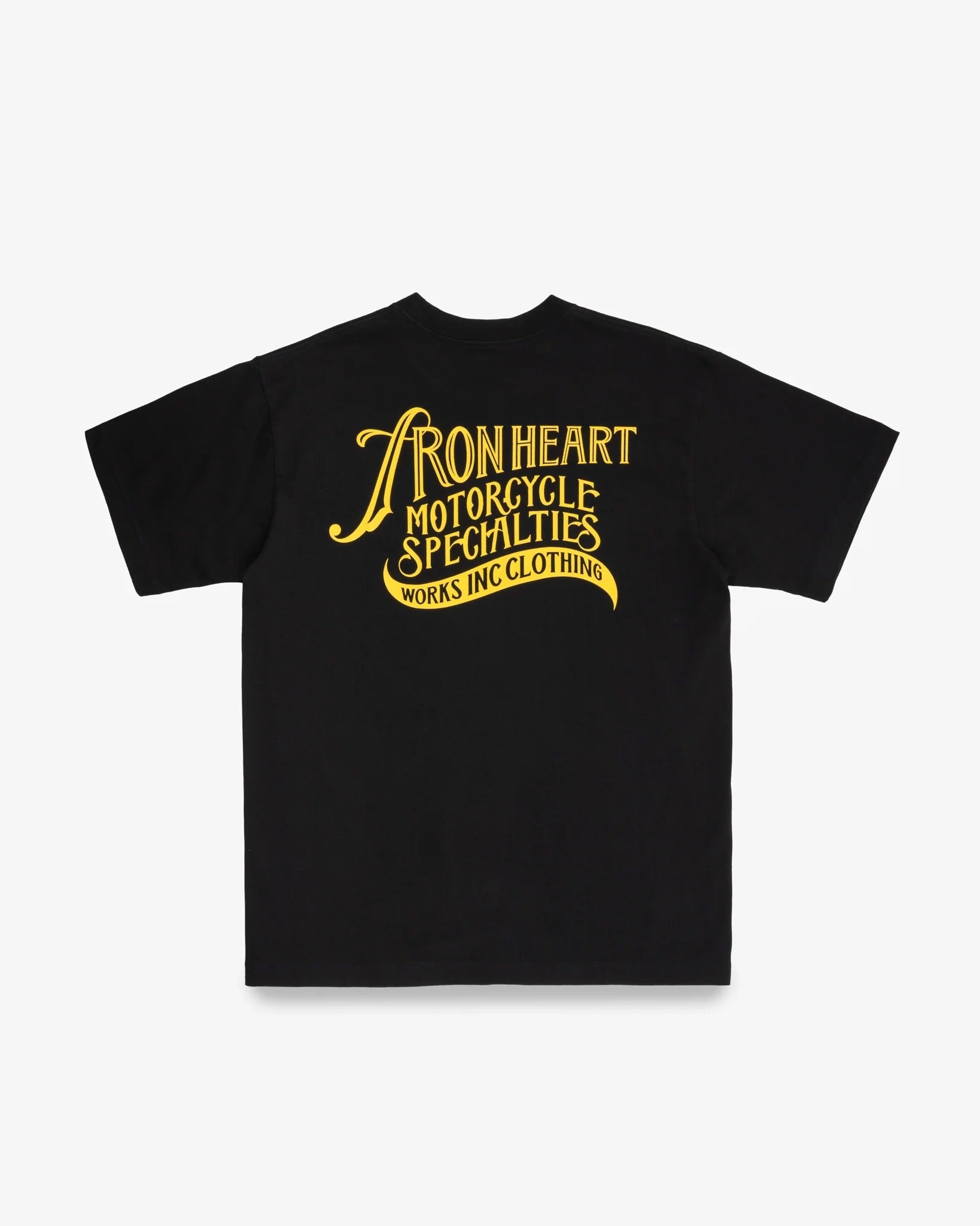 IRON HEART - IHT-2501-BLK - 7.5oz Printed Loopwheel Crew Neck T-Shirt - Black