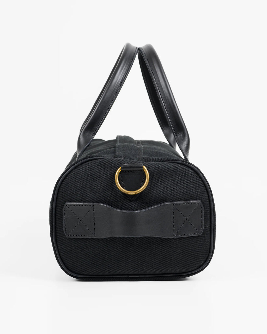 Iron Heart IHE-24-BLK 21oz Denim and Buttero Leather Holdall - Superblack
