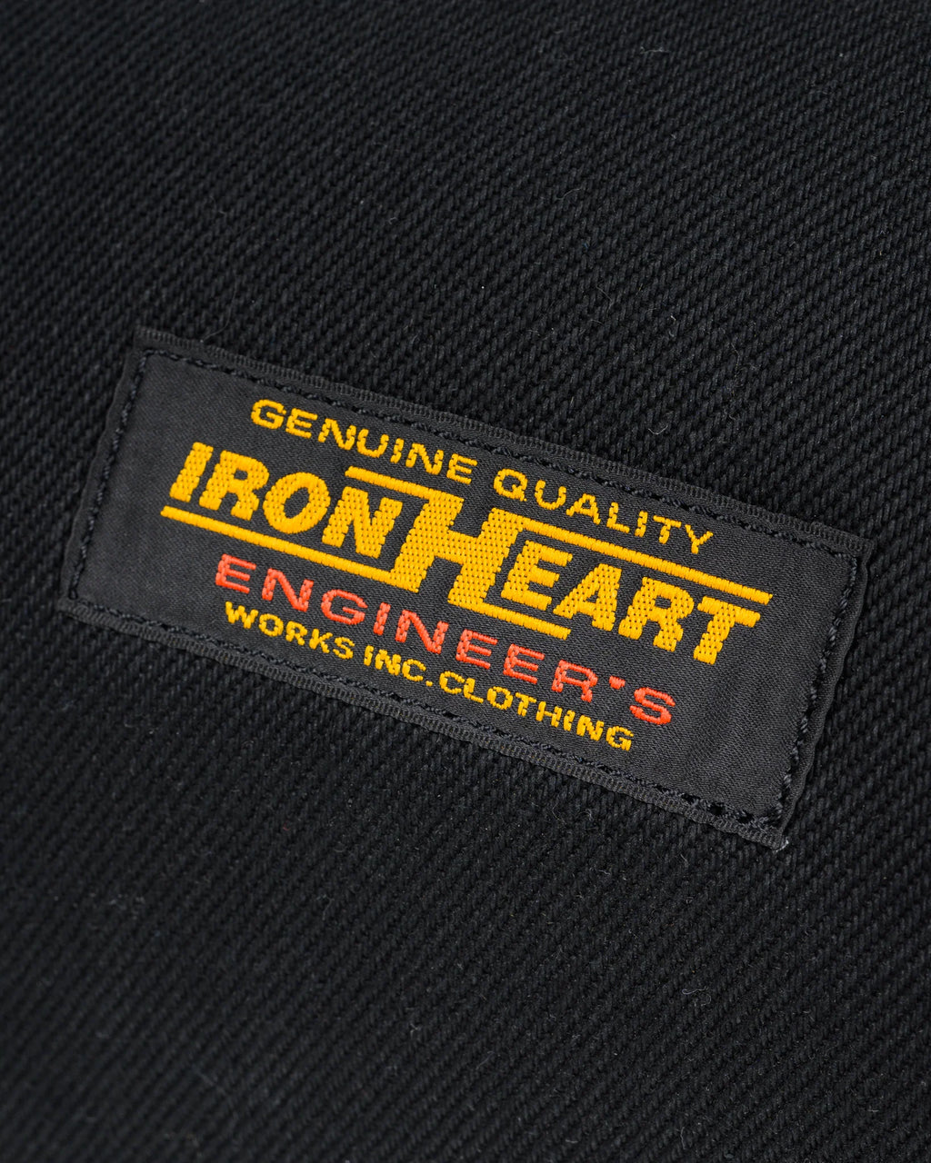 Iron Heart IHE-24-BLK 21oz Denim and Buttero Leather Holdall - Superblack