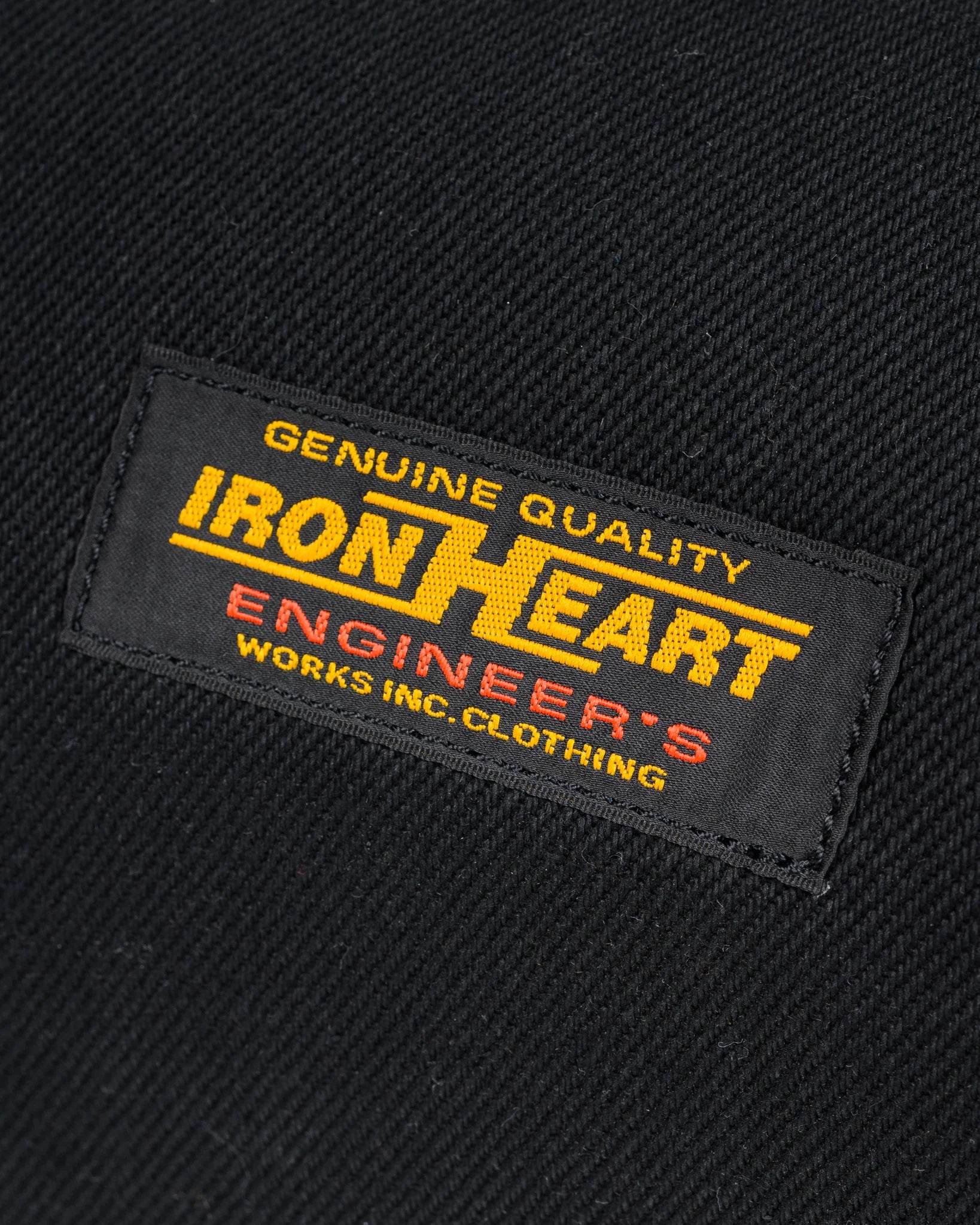 Iron Heart IHE-24-BLK 21oz Denim and Buttero Leather Holdall - Superblack