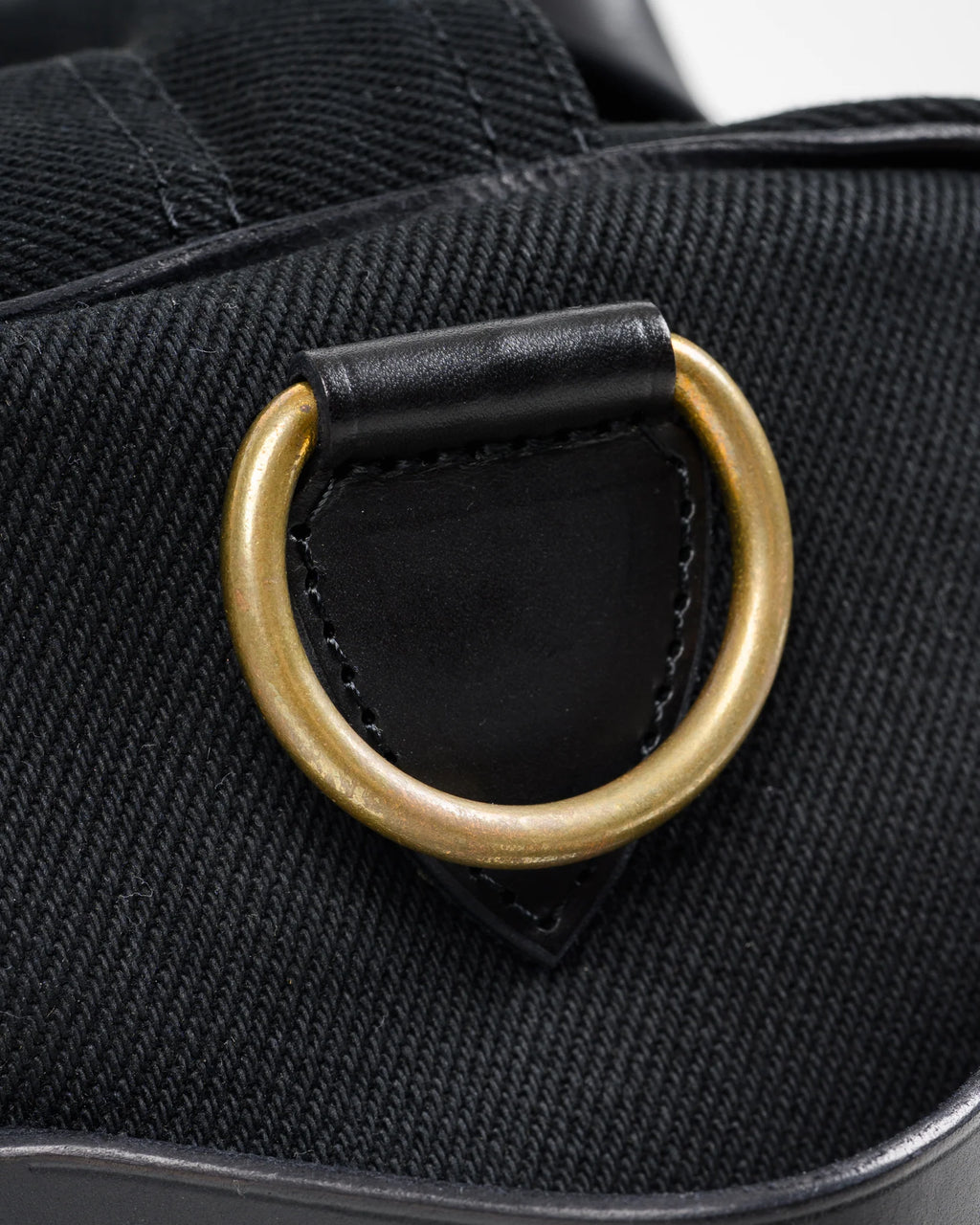 Iron Heart IHE-24-BLK 21oz Denim and Buttero Leather Holdall - Superblack