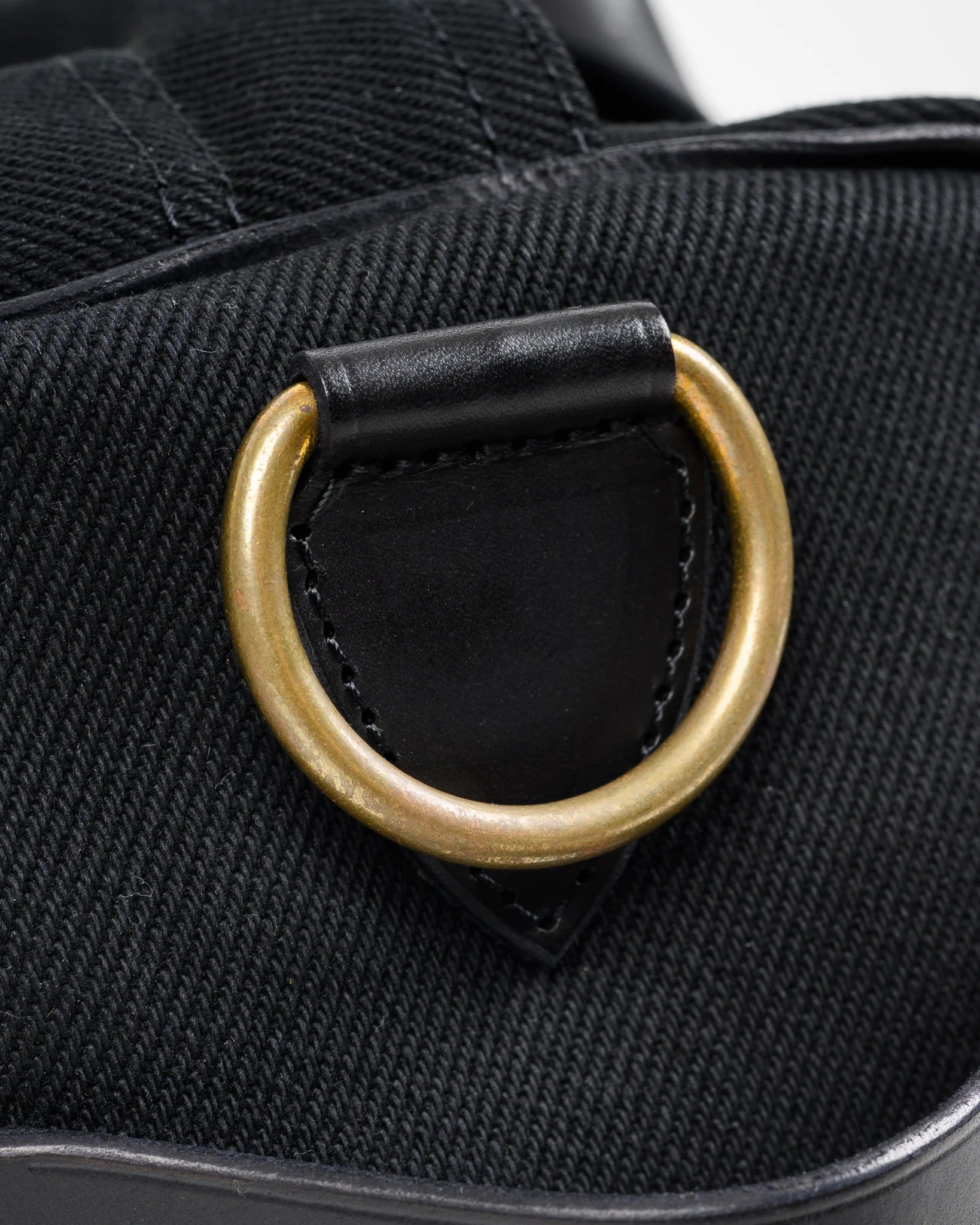 Iron Heart IHE-24-BLK 21oz Denim and Buttero Leather Holdall - Superblack