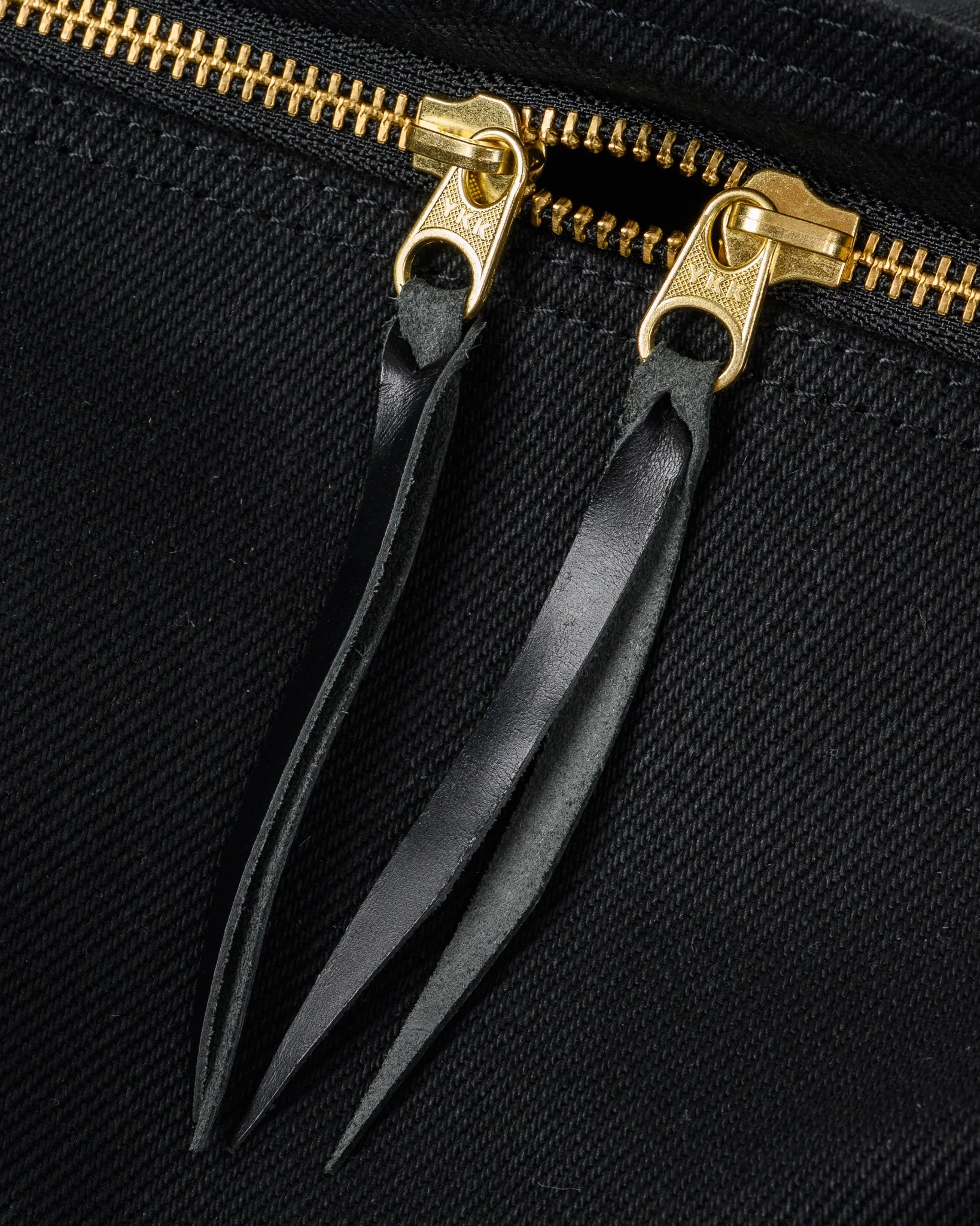 Iron Heart IHE-24-BLK 21oz Denim and Buttero Leather Holdall - Superblack