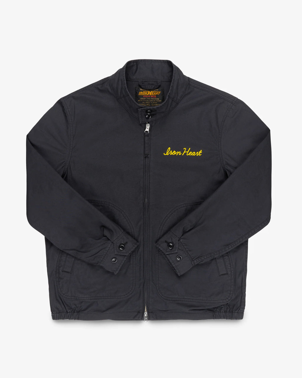 Iron Heart HJ-165-BLK 6.2oz Serge Drizzler Jacket - Black