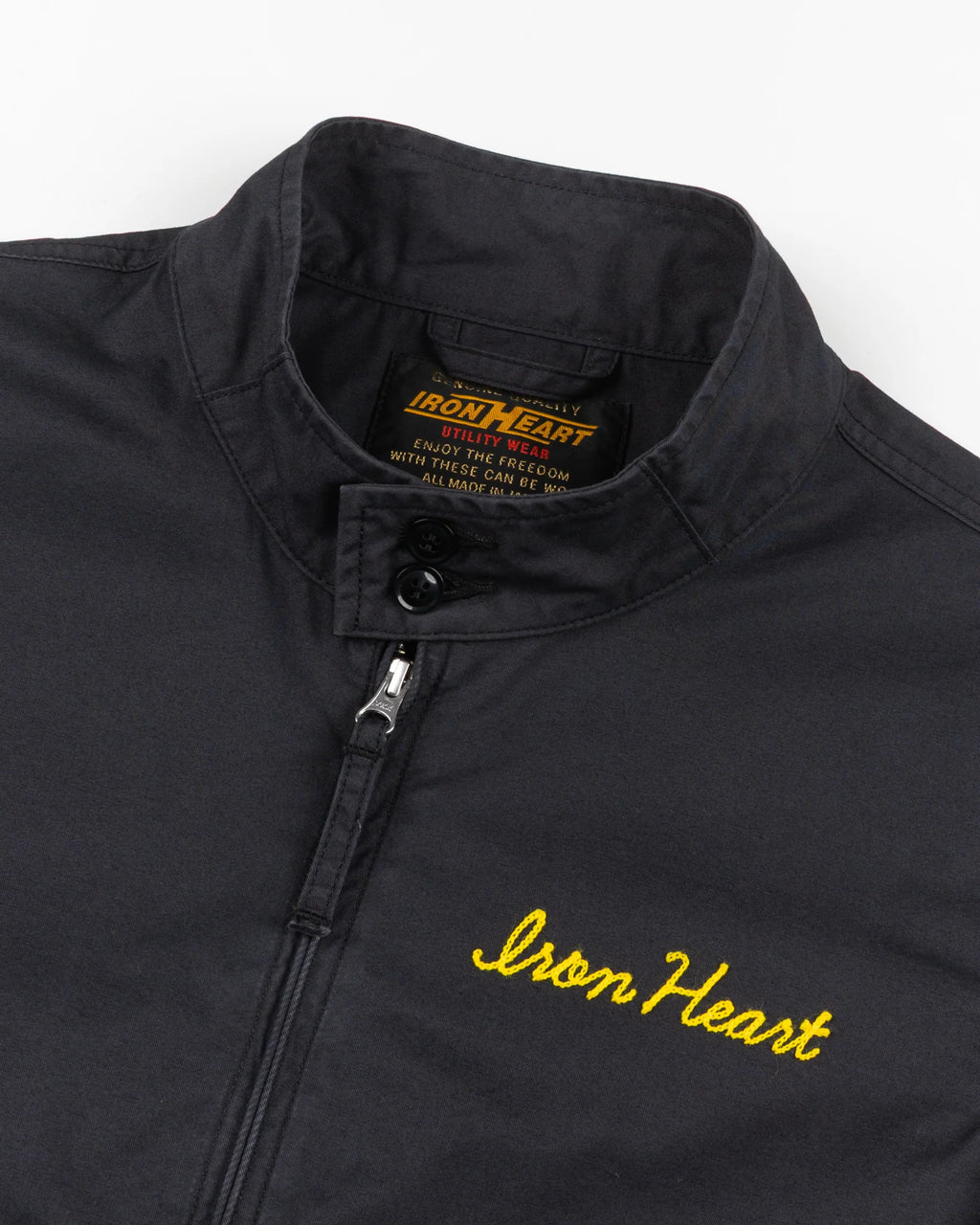 Iron Heart HJ-165-BLK 6.2oz Serge Drizzler Jacket - Black