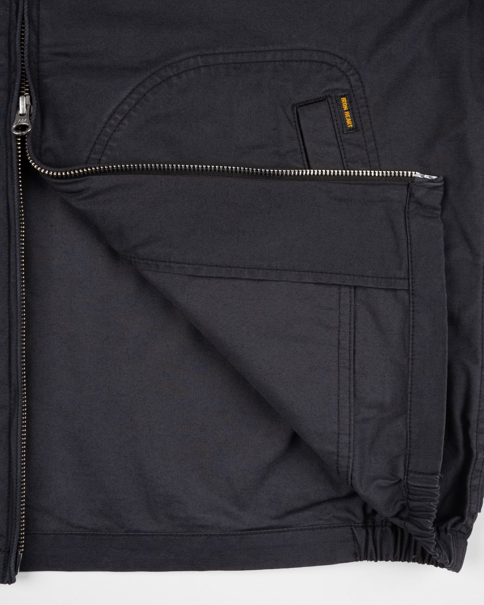 Iron Heart HJ-165-BLK 6.2oz Serge Drizzler Jacket - Black