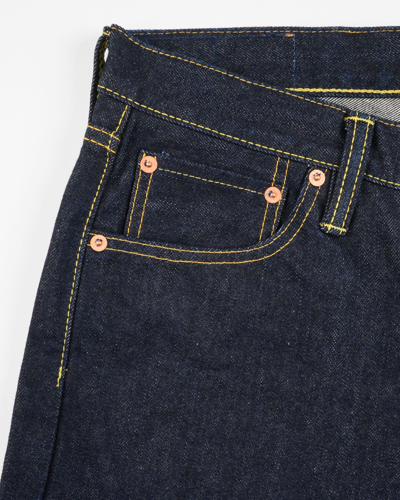 IH-634S-142 14oz Selvedge Denim Straight Cut Jeans - Indigo