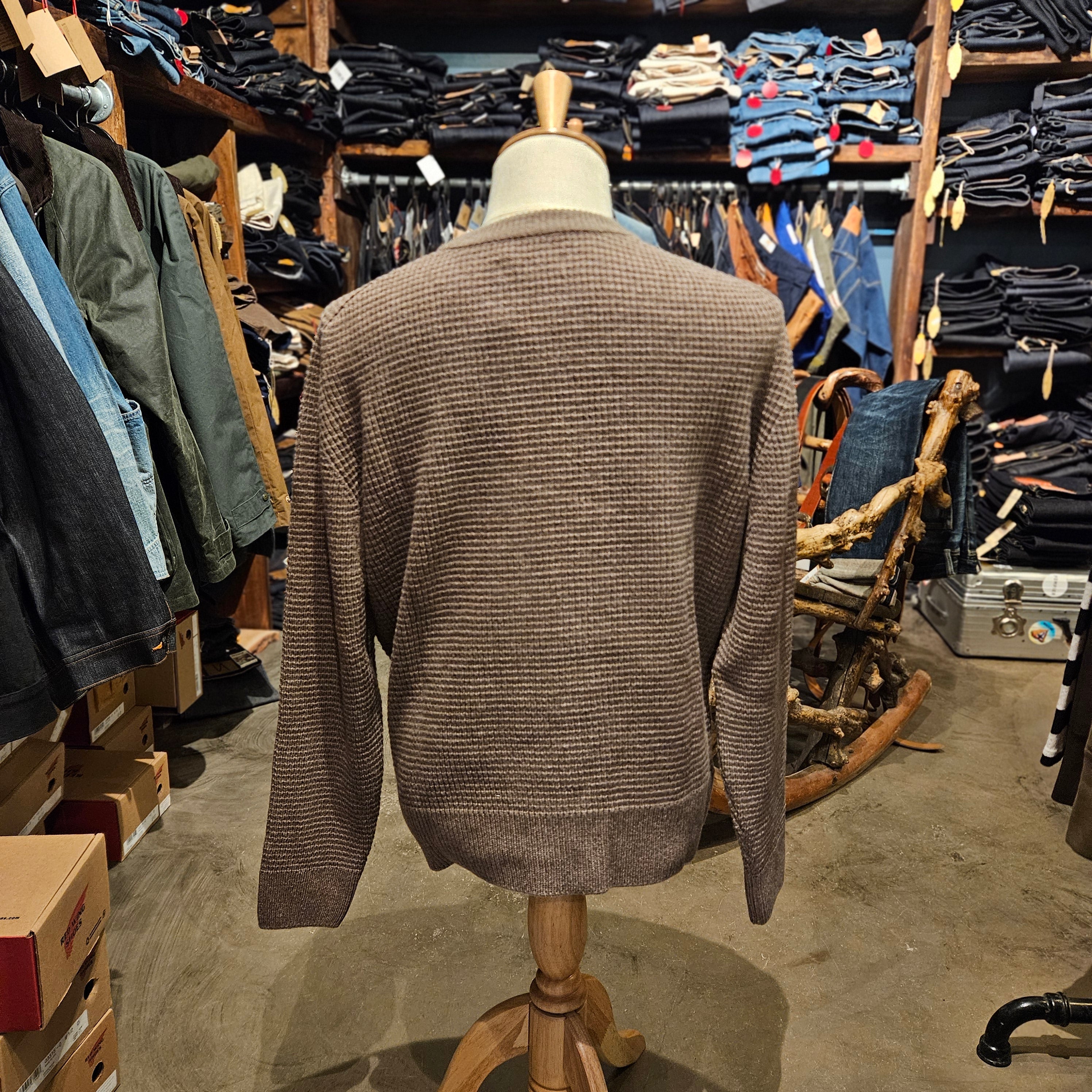 Merz b. Schwanen Merino Wool/Cashmere Waffle Knit Pullover - Grain