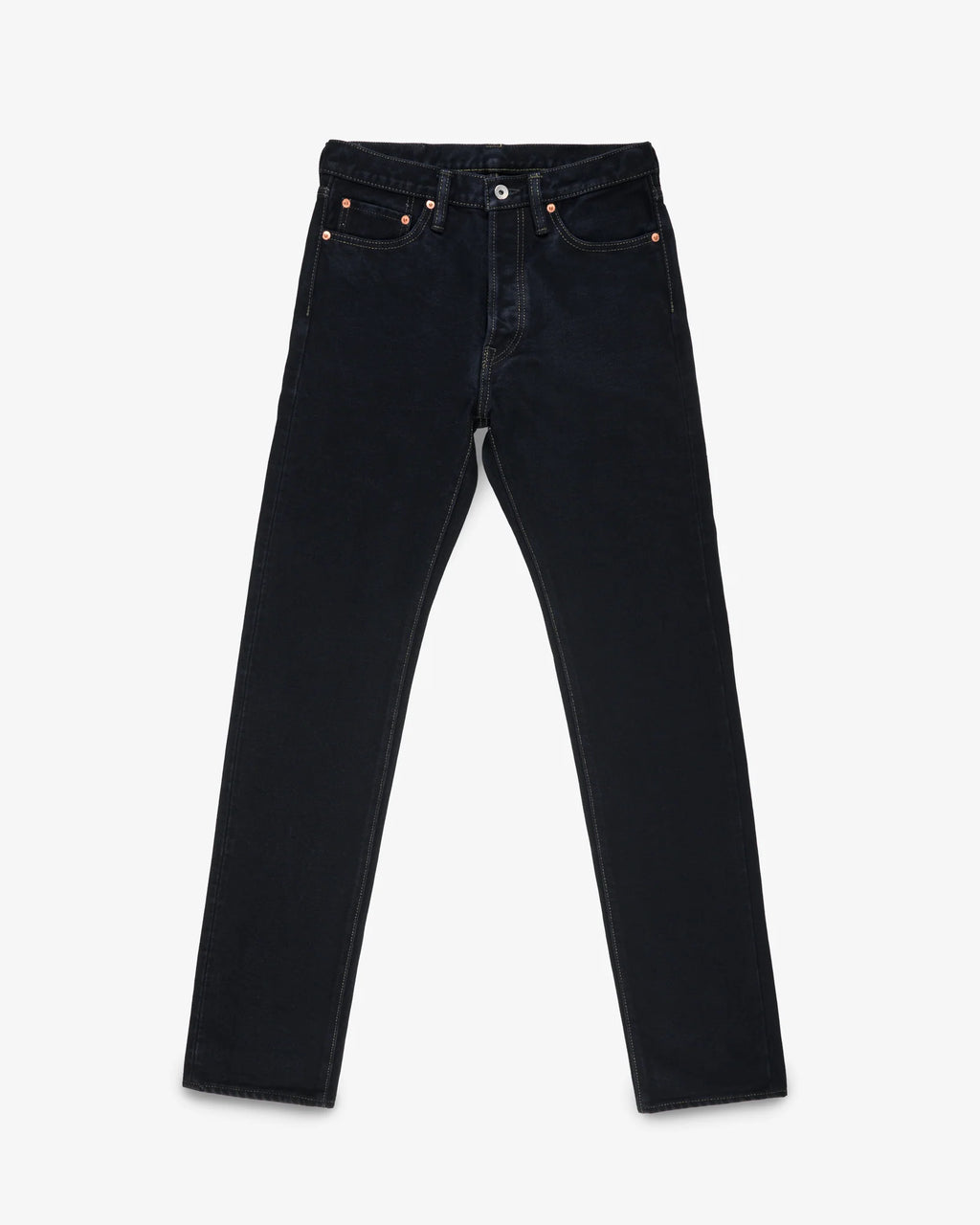 IH-888S-21od 21oz Relaxed Tapered Cut Jeans - Indigo Overdyed Black