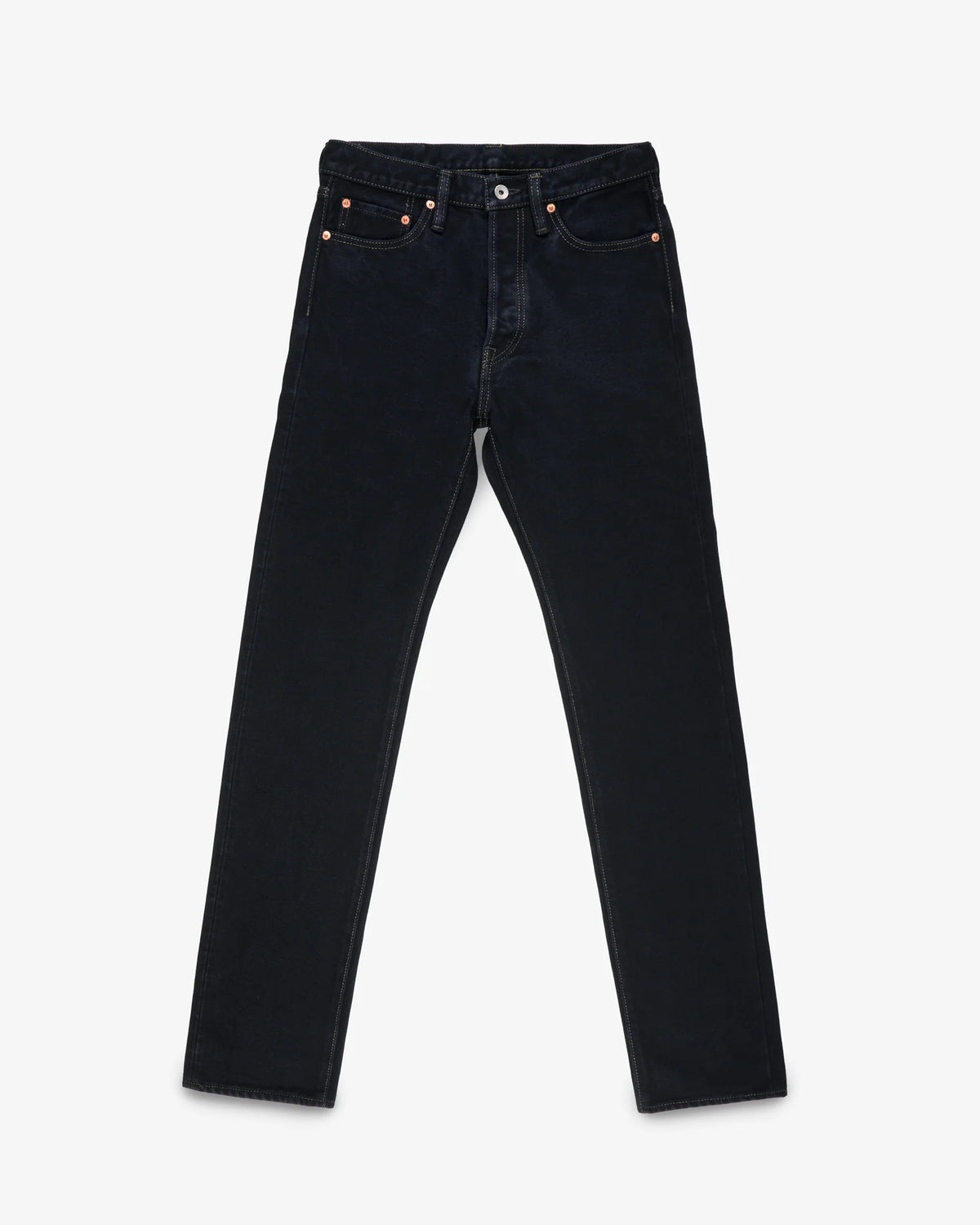 IH-888S-21od 21oz Relaxed Tapered Cut Jeans - Indigo Overdyed Black