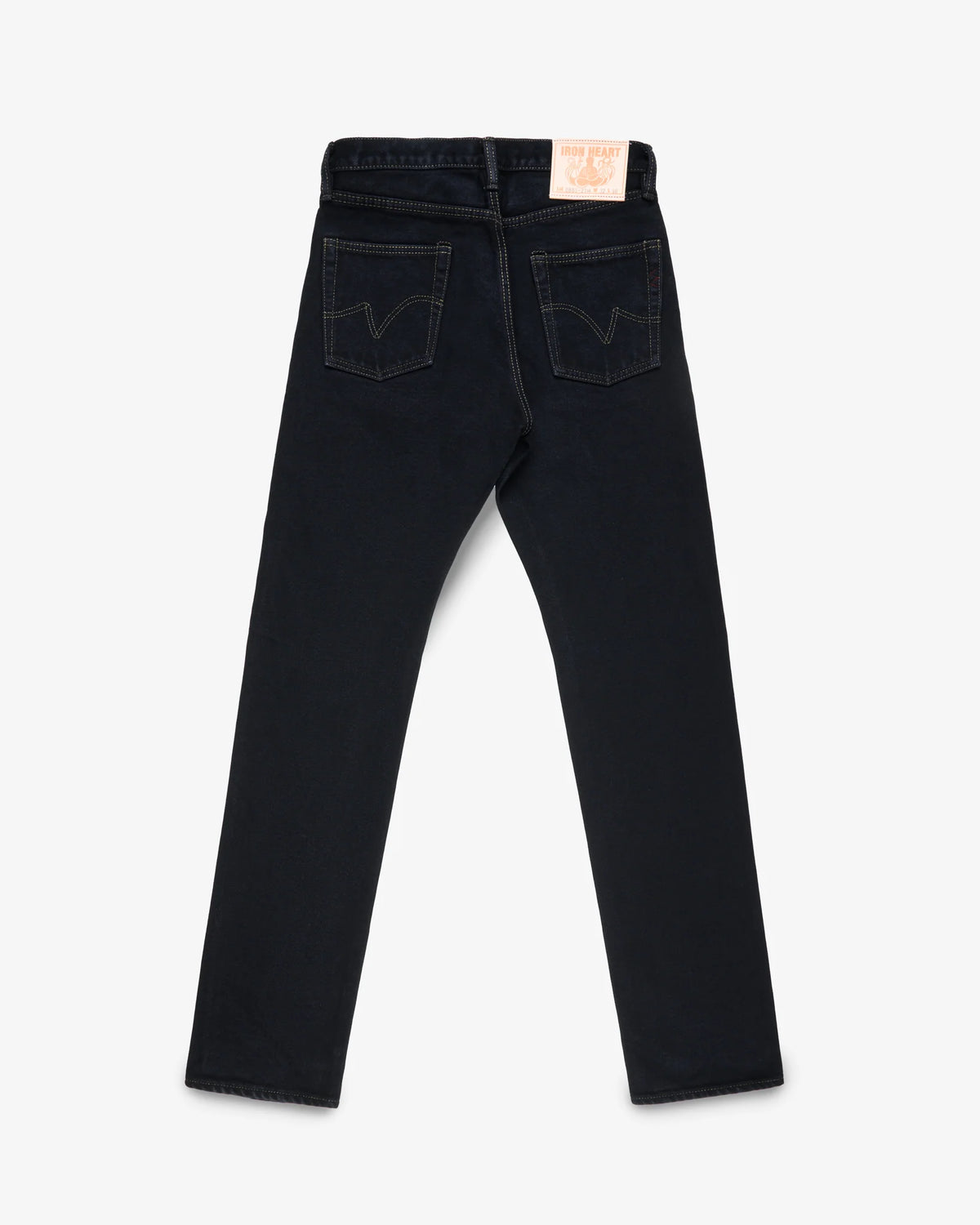 IH-888S-21od 21oz Relaxed Tapered Cut Jeans - Indigo Overdyed Black