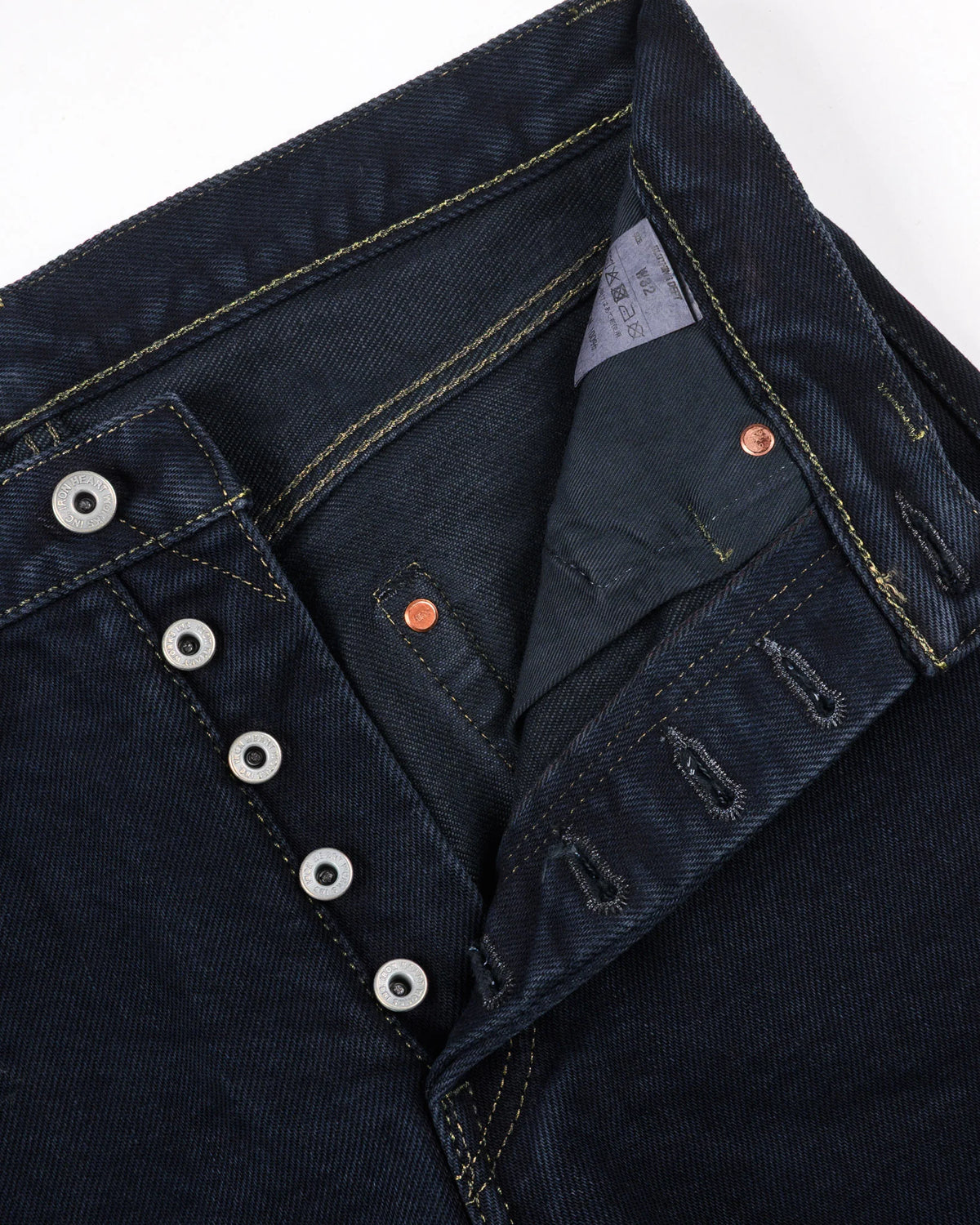 IH-888S-21od 21oz Relaxed Tapered Cut Jeans - Indigo Overdyed Black
