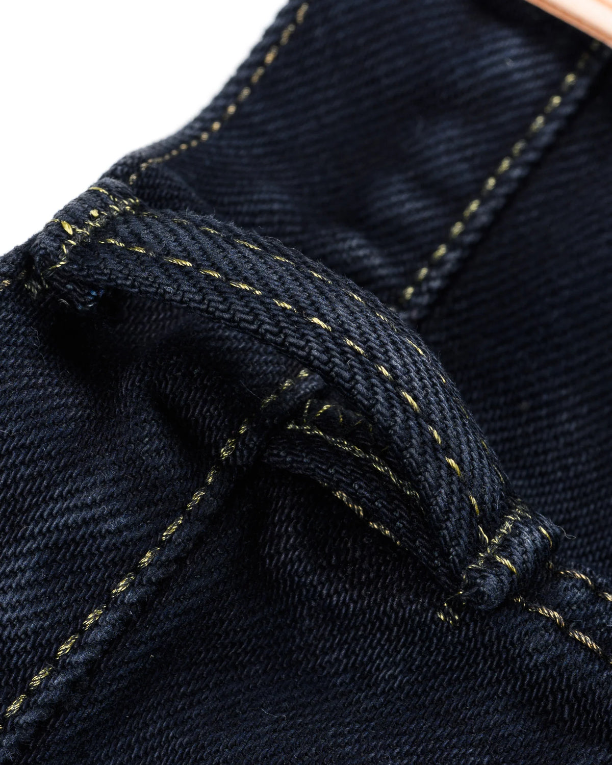 IH-888S-21od 21oz Relaxed Tapered Cut Jeans - Indigo Overdyed Black