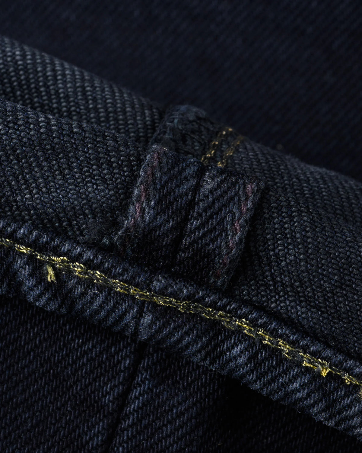 IH-888S-21od 21oz Relaxed Tapered Cut Jeans - Indigo Overdyed Black
