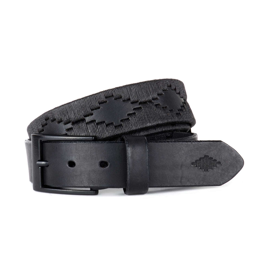 Pampeano Bordado Belt Black