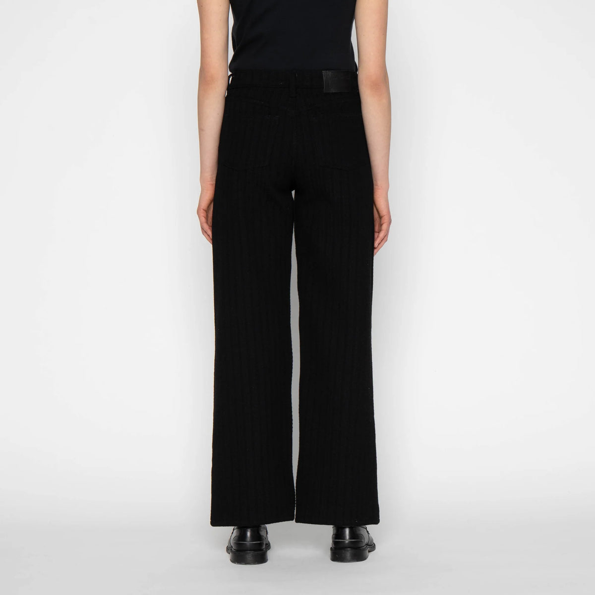 Naked And Famous - Womens Wide Wild West - Black Sugiaya