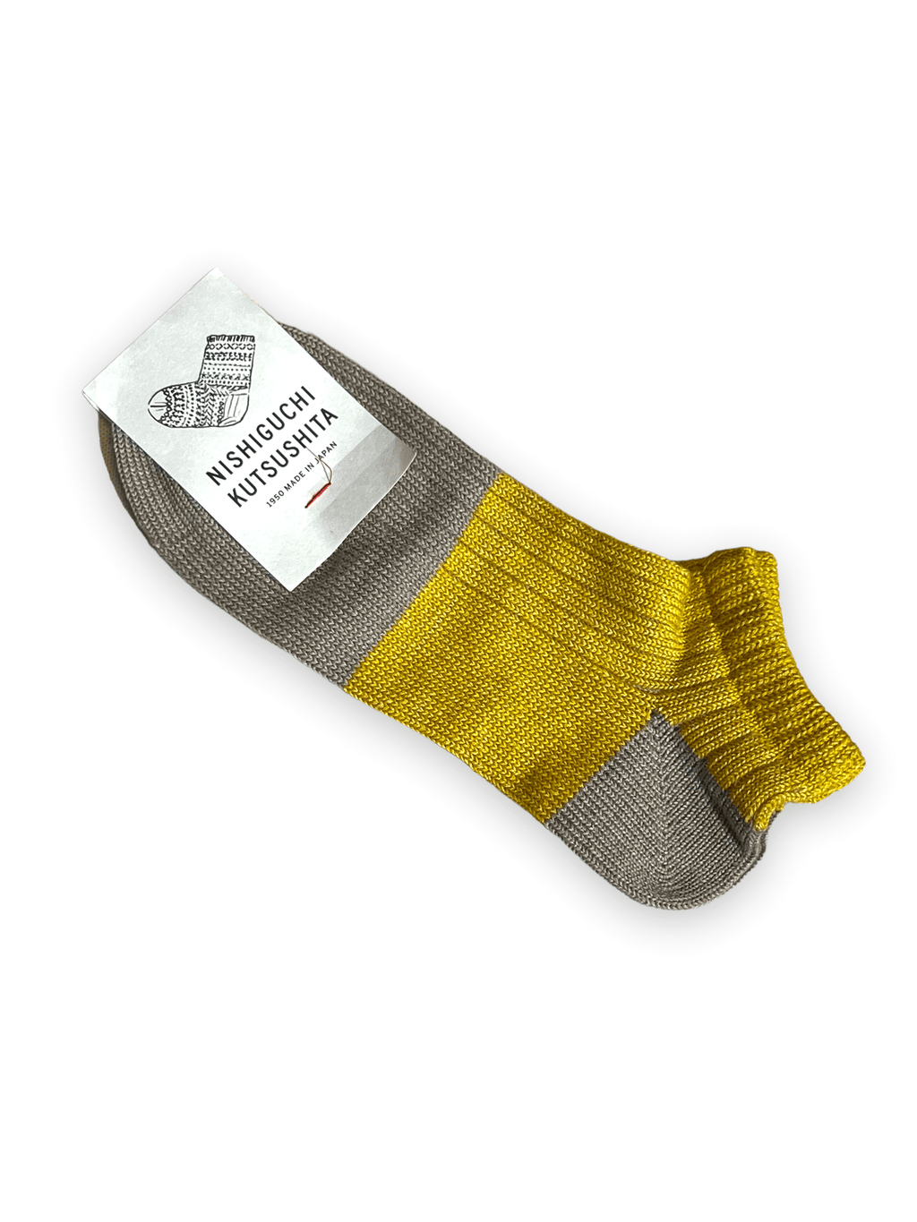 Nishiguchi Kutsushita Boston Wool/Cotton Socks Mustard