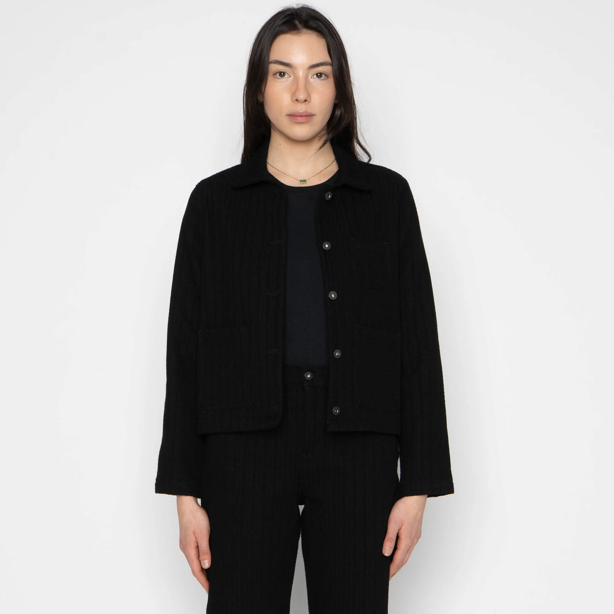 Naked And Famous - Womens Gracie Jacket - Black Sugiaya