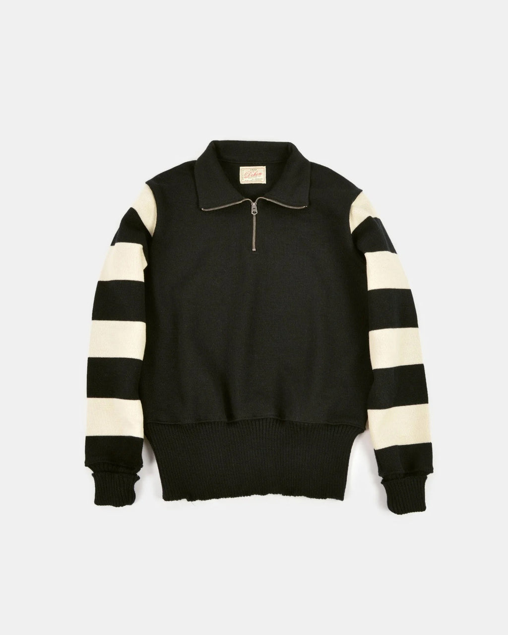 Dehen Motorcycle Sweater - Black / Off White