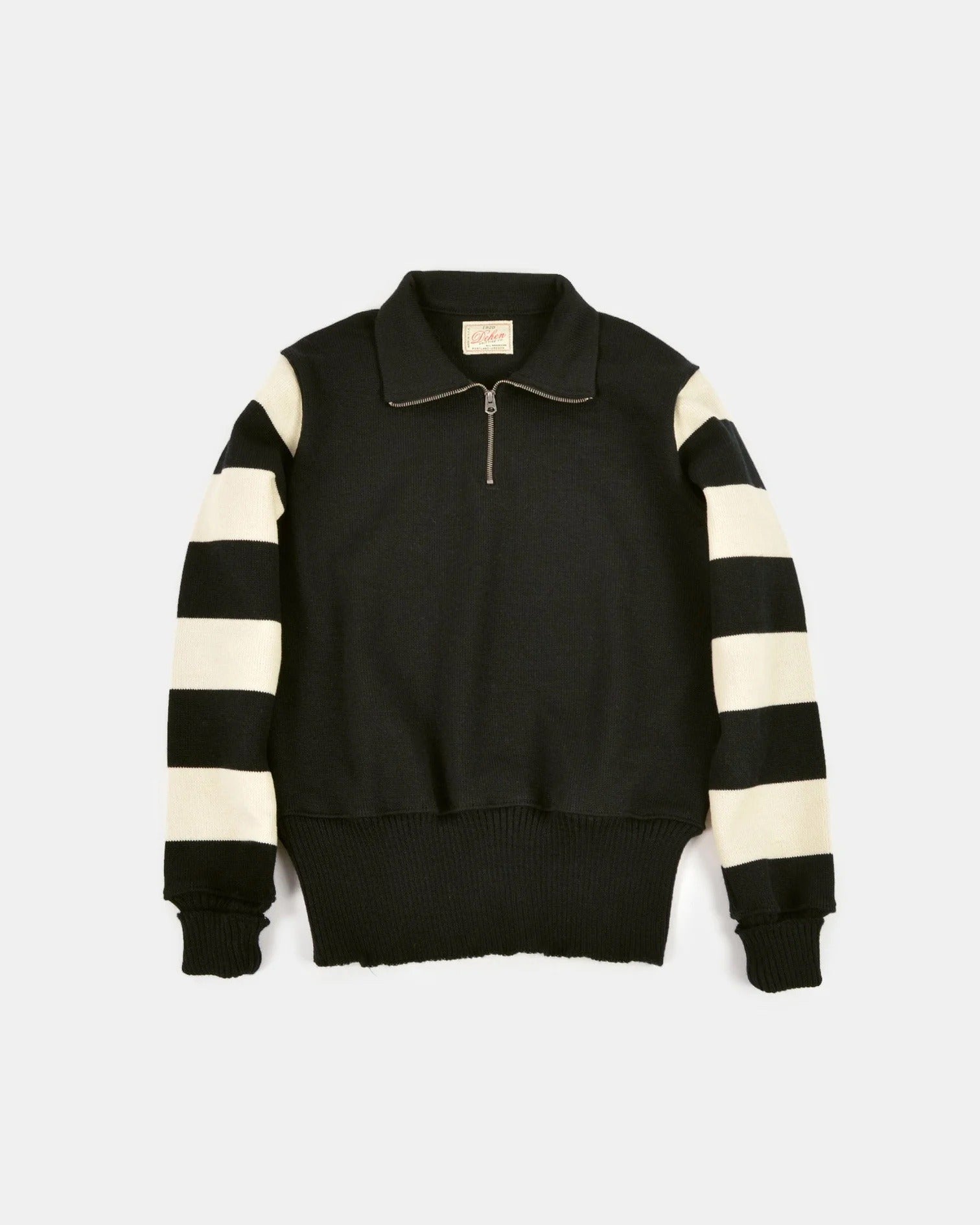 Dehen Motorcycle Sweater - Black / Off White