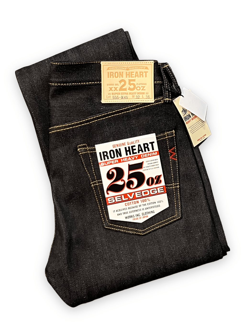Iron Heart IH-555-XHS 25Oz Selvedge Slim Cut